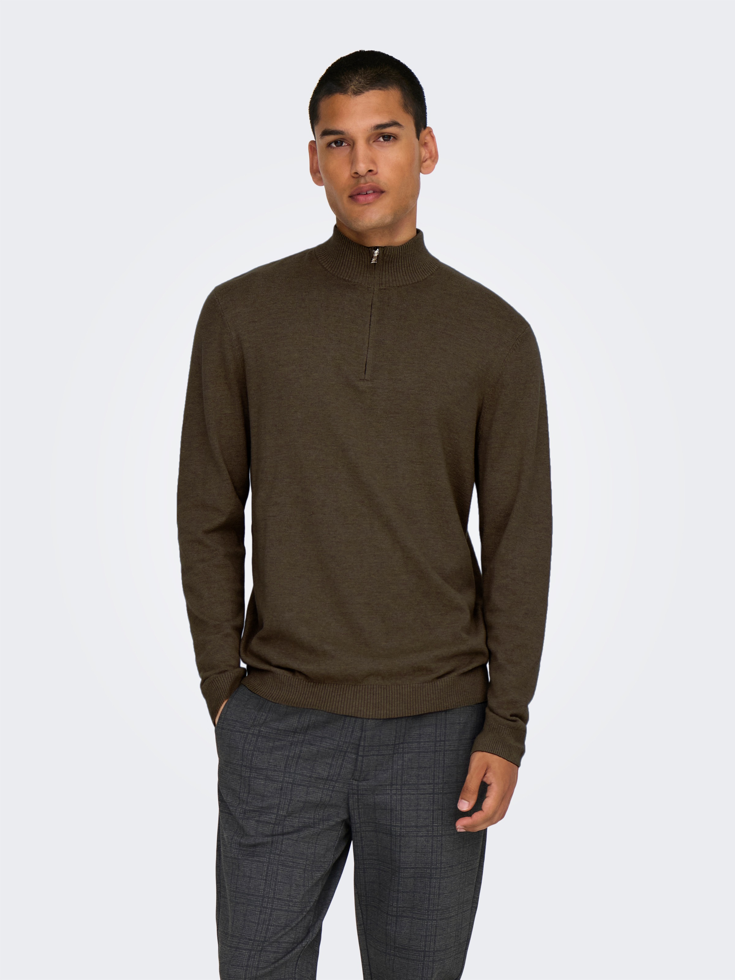 ONLY & SONS Troyer »ONSLOUI REG 12 MEL HALF ZIP KNIT NOOS«