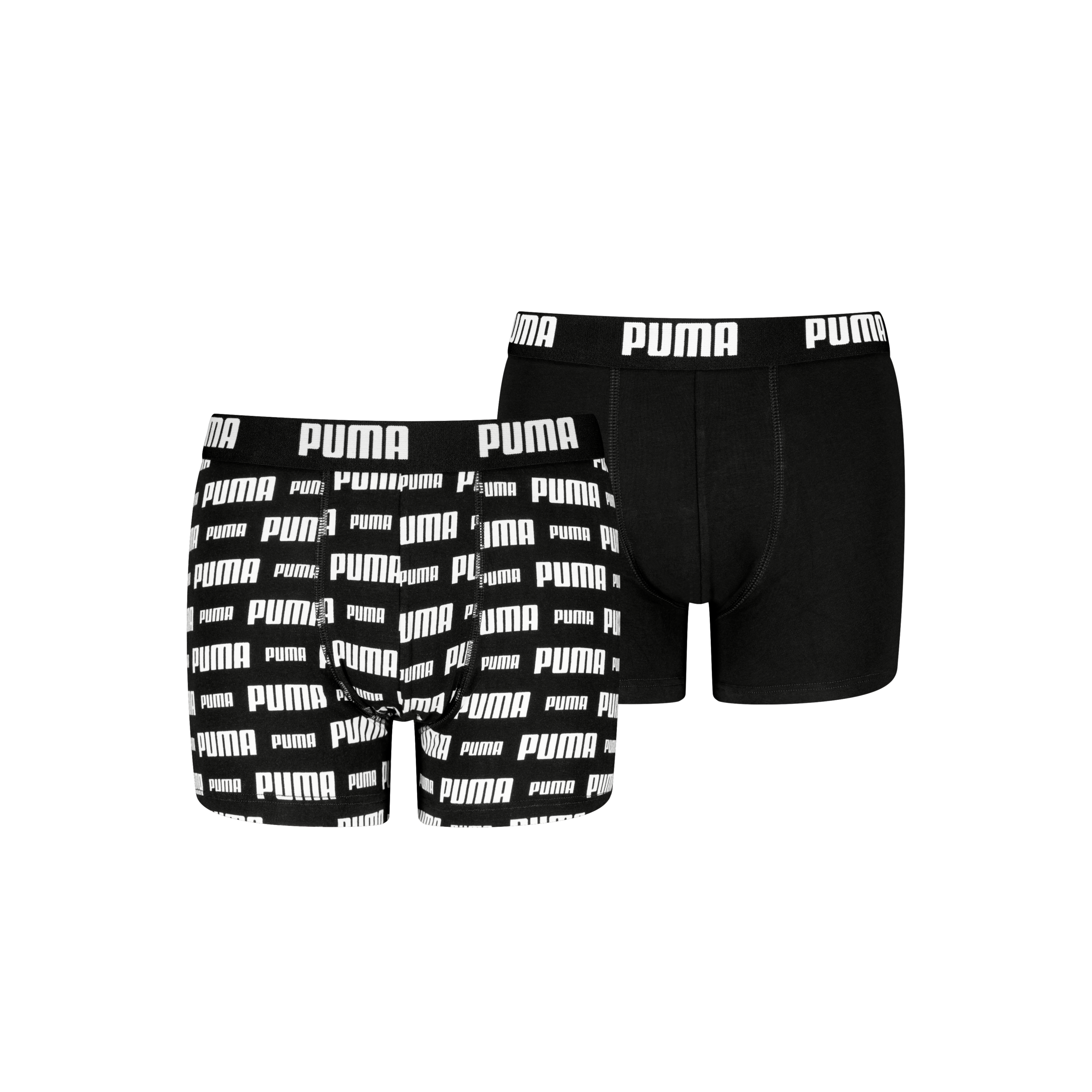 PUMA Boxershorts "PUMA BOYS EVERYDAY LOGO PRINT BOXERS 2P" Packung, 2er Pack, mit breitem Logobund