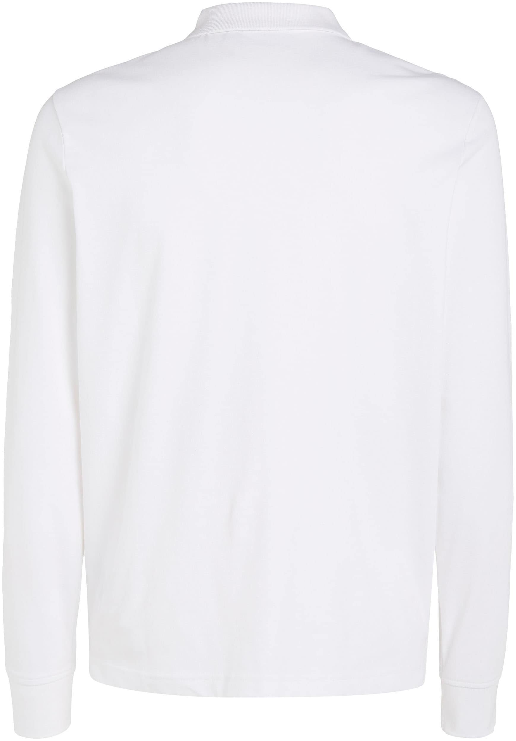 Calvin Klein Poloshirt »STRETCH PIQUE LS POLO«, mit knopflosem Polokragen
