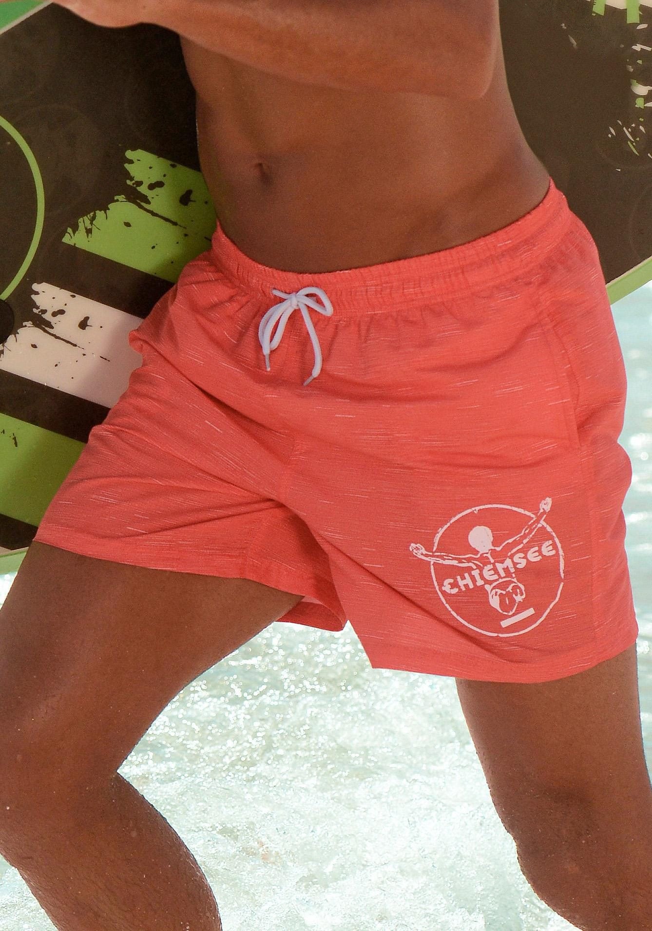 Chiemsee Badeshorts »Melange«, mit Logodruck, seitliche Eingrifftaschen