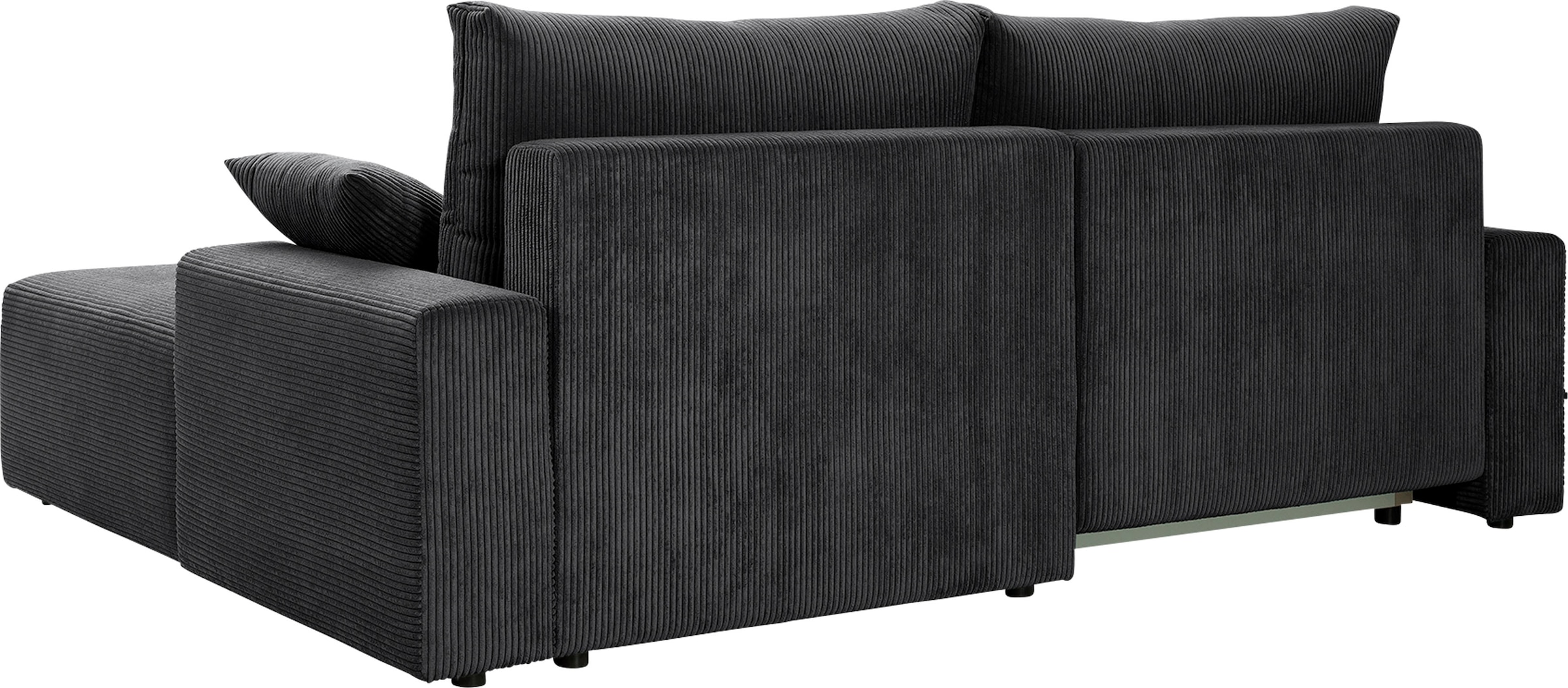 exxpo - sofa fashion Ecksofa »Orinoko, aktuelles Design und hoher Sitzkomfort, L-Form«, inkl. Bettfunktion und Bettkasten, schöne Farben im angesagten Cord