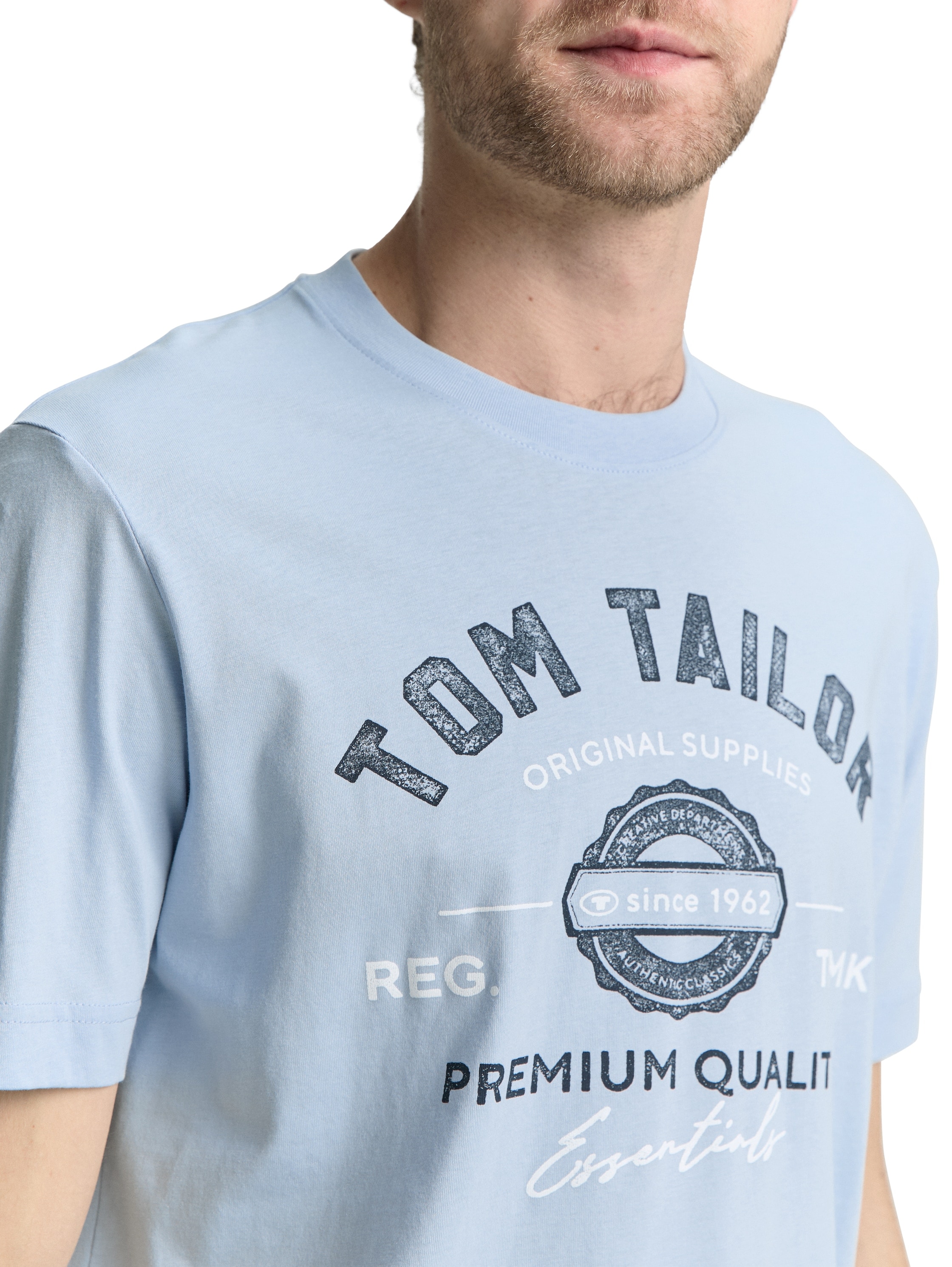 TOM TAILOR T-Shirt, mit grossem Logofrontprint