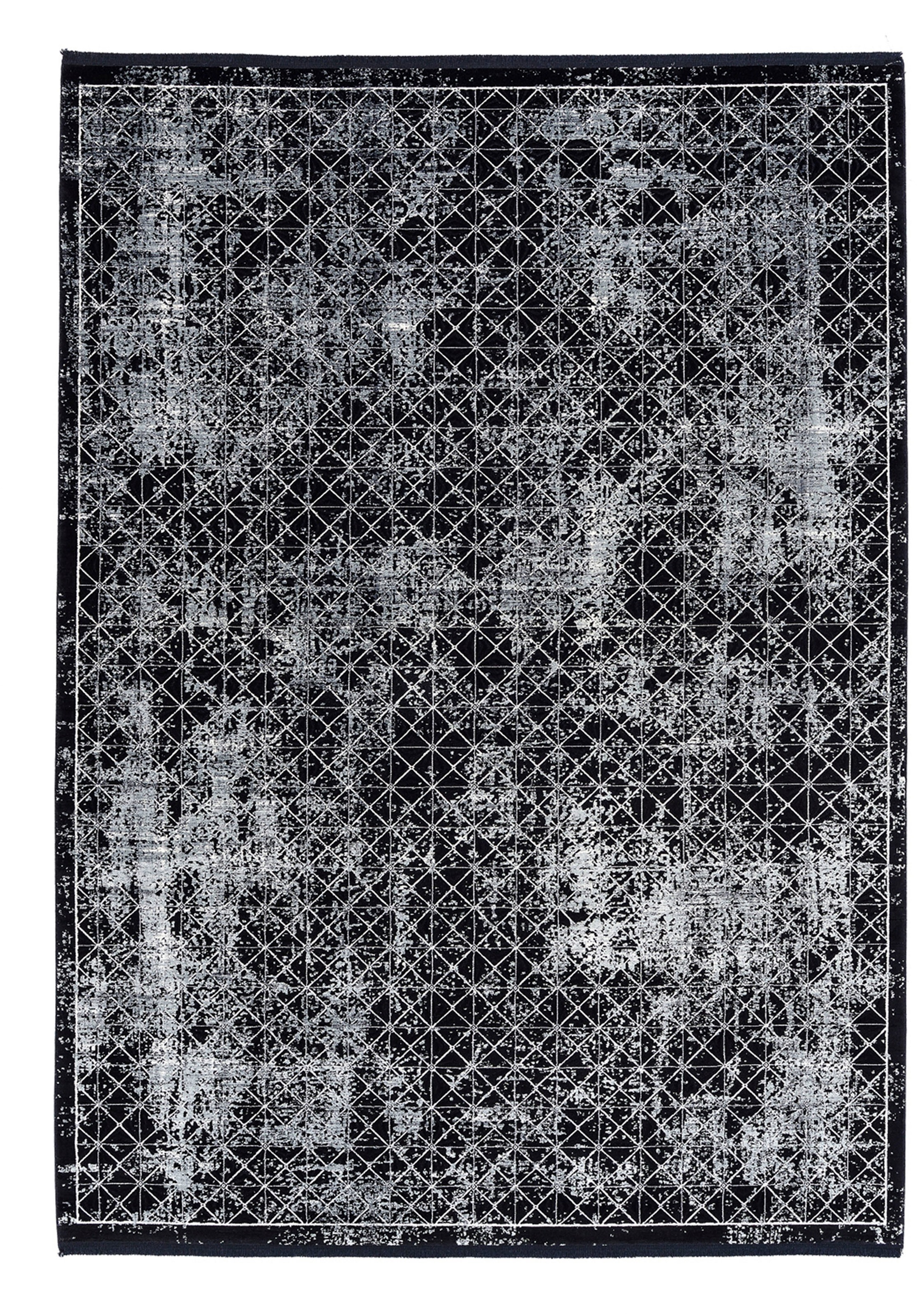 WK WOHNEN Teppich »BLACKLINE DIAMOND«, rechteckig, 8 mm Höhe, fein eingefasst, sowie speziell veredelt, besonders flache Struktur