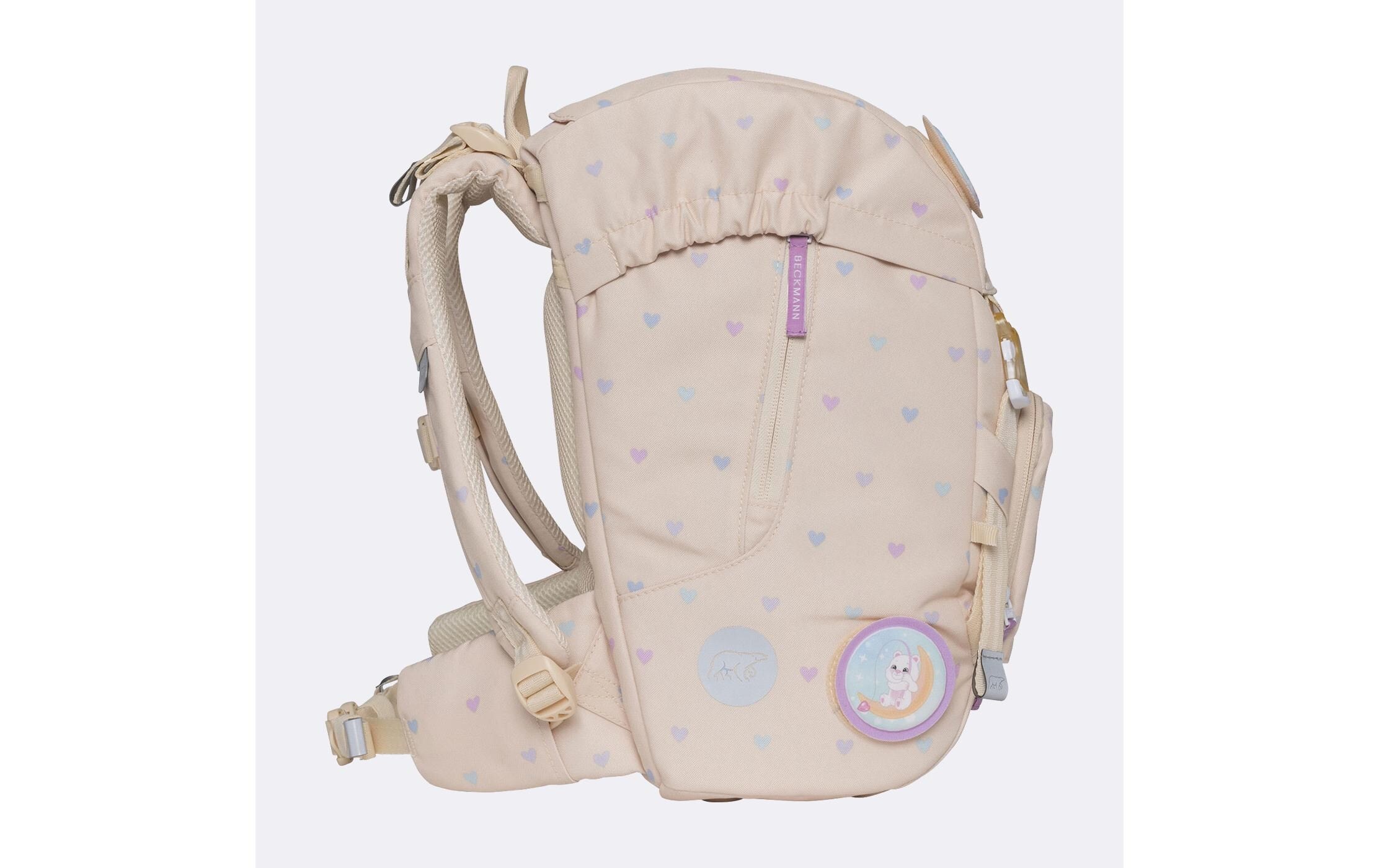 Beckmann Schulrucksack »Classic Yellow Heart 6-teilig«, Reflektoren