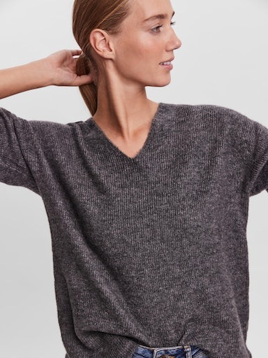 Vero Moda V-Ausschnitt-Pullover »VMCREWLEFILE LS V-NECK BLOUSE NOOS«