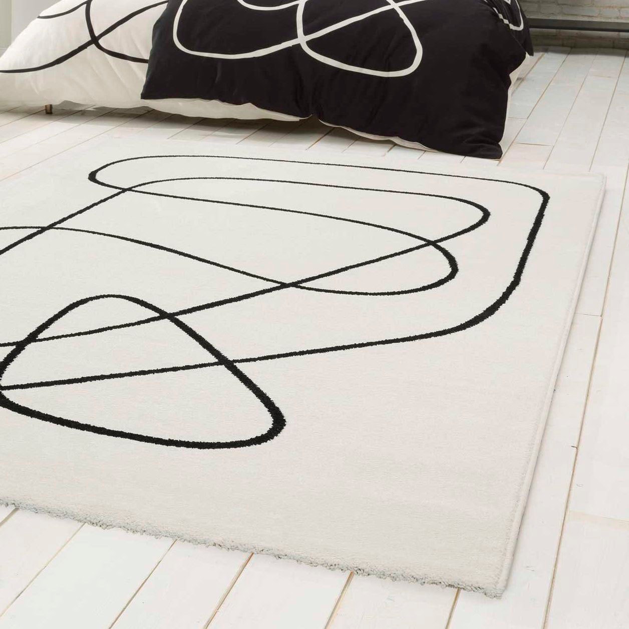 Esprit Teppich »Artist, ESP-40102«, rechteckig, 13 mm Höhe, Kurzflor, geometrisch modern, schwarz weiss, Wohnzimmer, Schlafzimmer