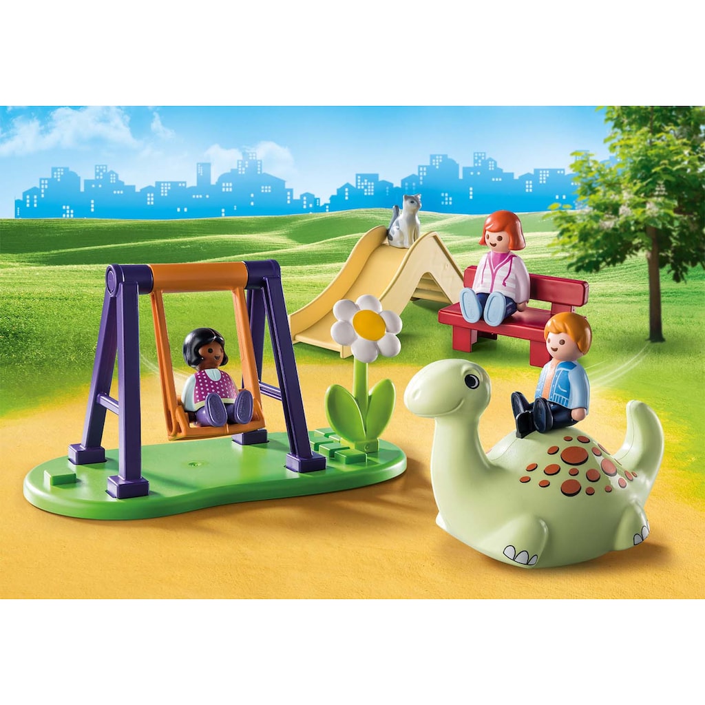Playmobil® Konstruktions-Spielset »Spielplatz (71157), Playmobil 1-2-3«, (10 St.)