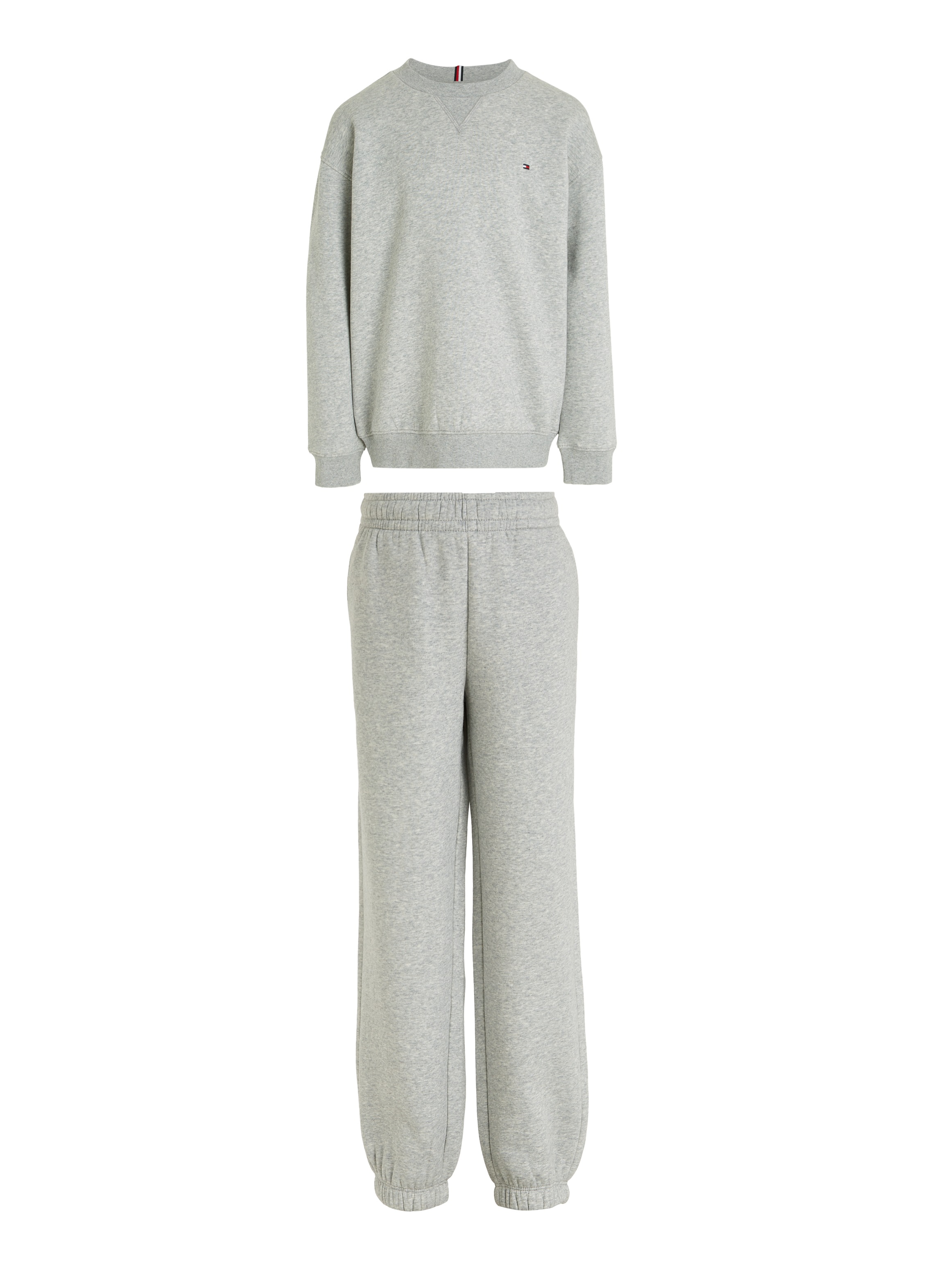 Tommy Hilfiger Langarmshirt & Hose »U TIMELESS FLEECE SET«, Babys bis 2 Jahre, melierte Ware