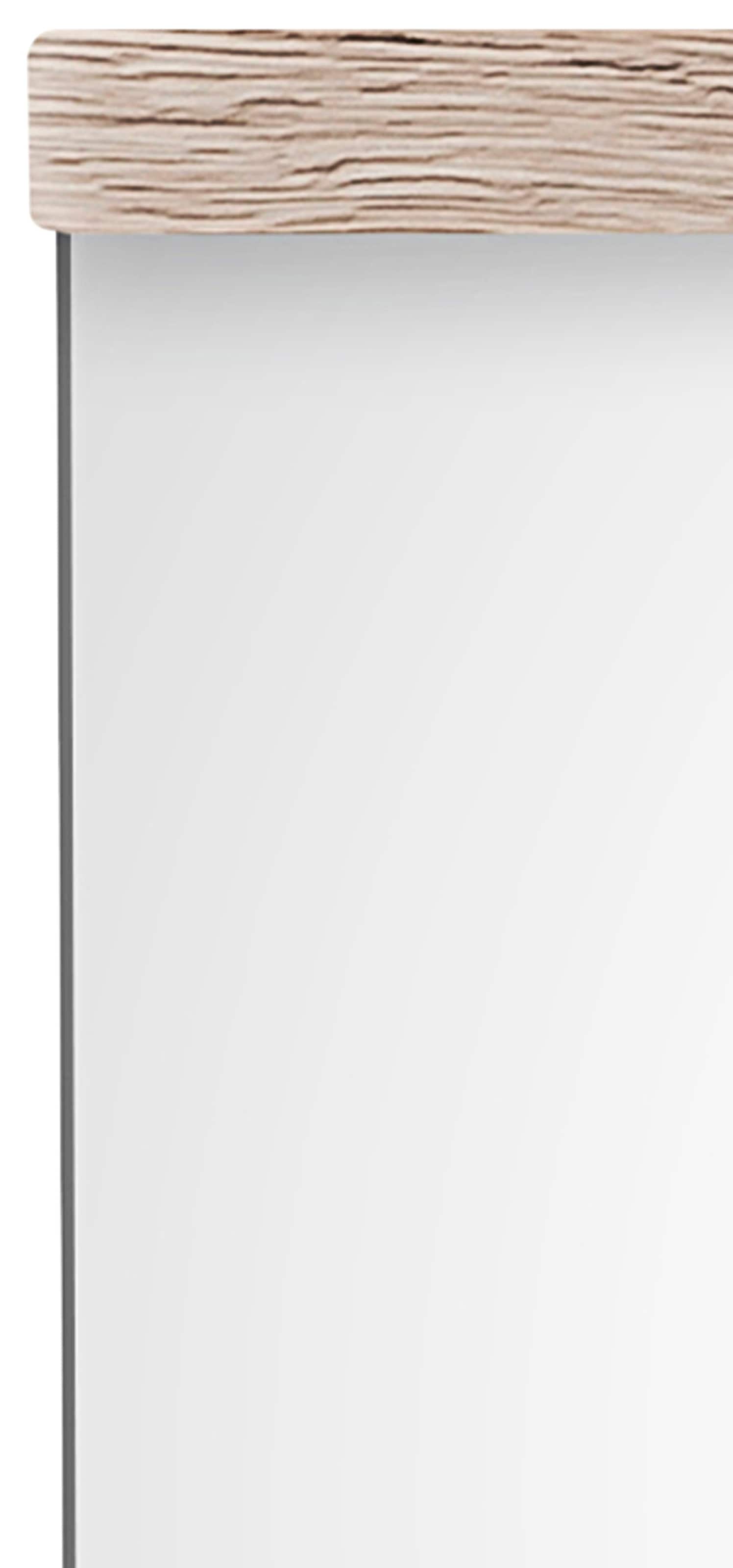welltime Badspiegel »Toulon«, Wandspiegel mit Echtholzoptik-Detail - Masse (B/T/H) 60/2/55 cm