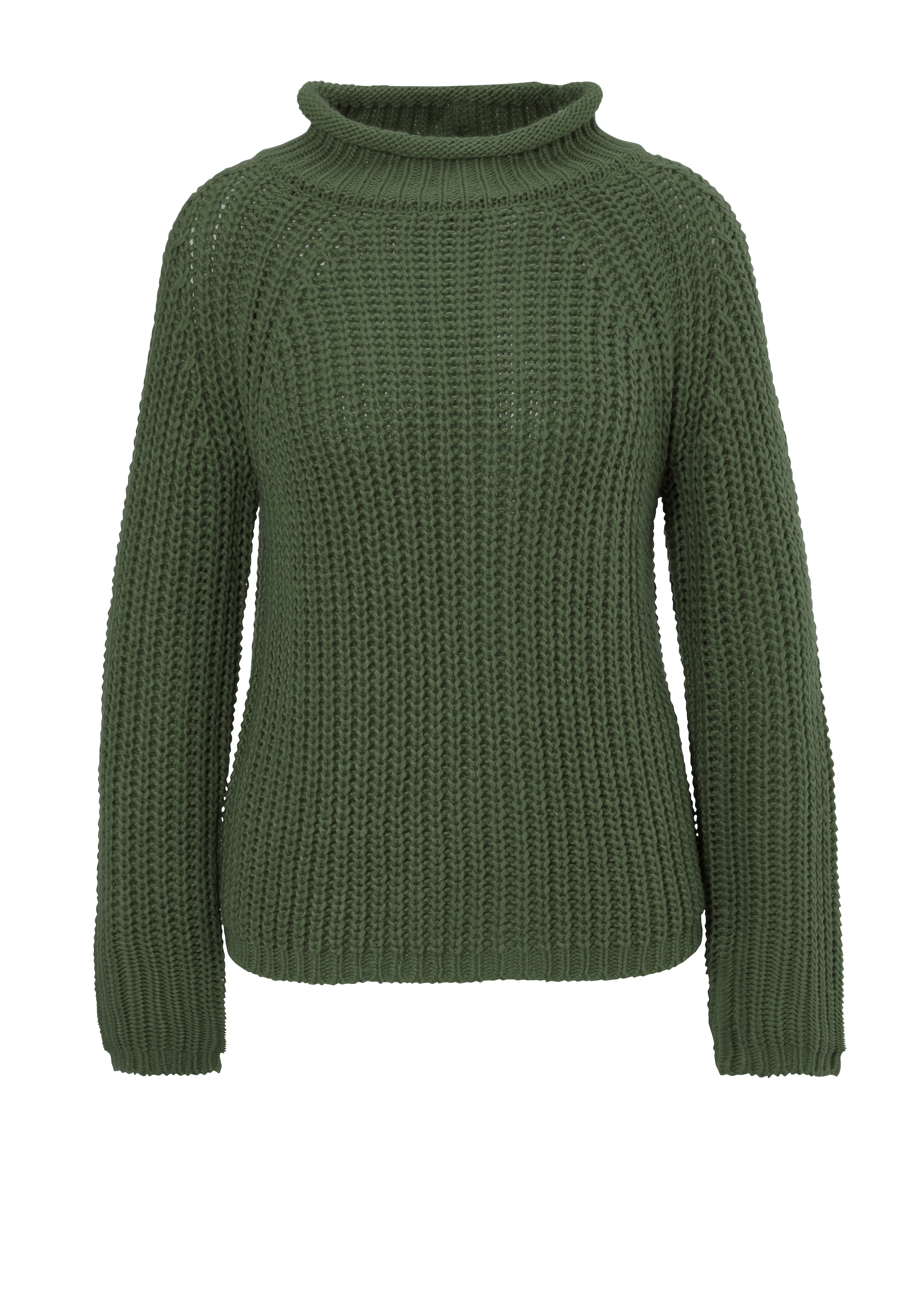 Aniston CASUAL Strickpullover, mit Rollkante am Stehkragen