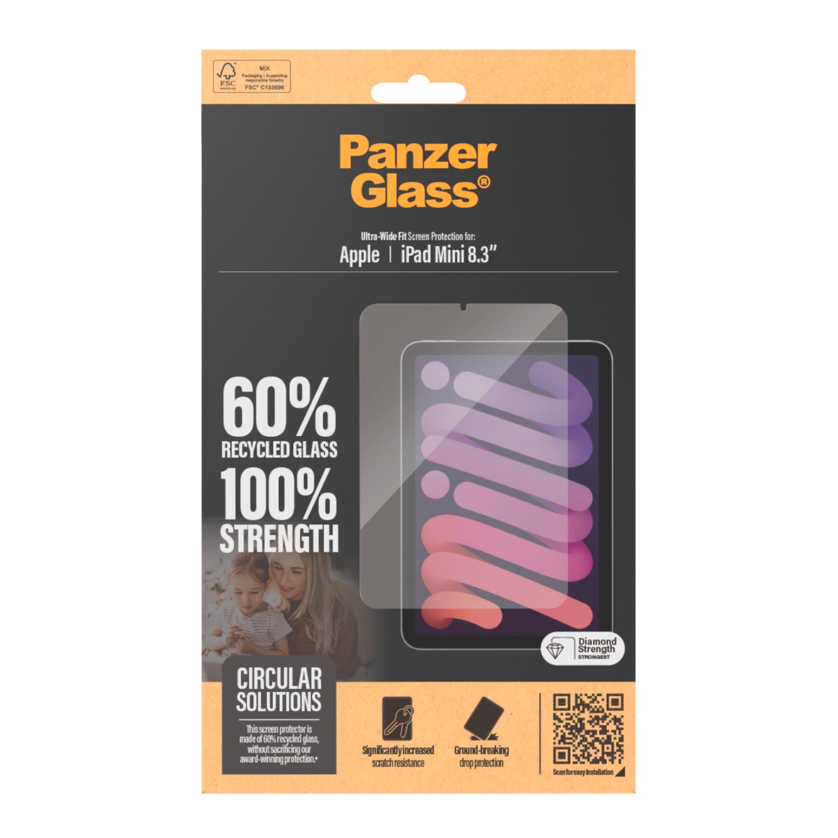 PanzerGlass Displayschutzglas »Ultra-Wide Fit Screen Protector«, für Apple iPad Mini 8.3'', (1 St.), Displayschutzfolie, Schutzfolie, Bildschirmschutz, kratz- & stossfest