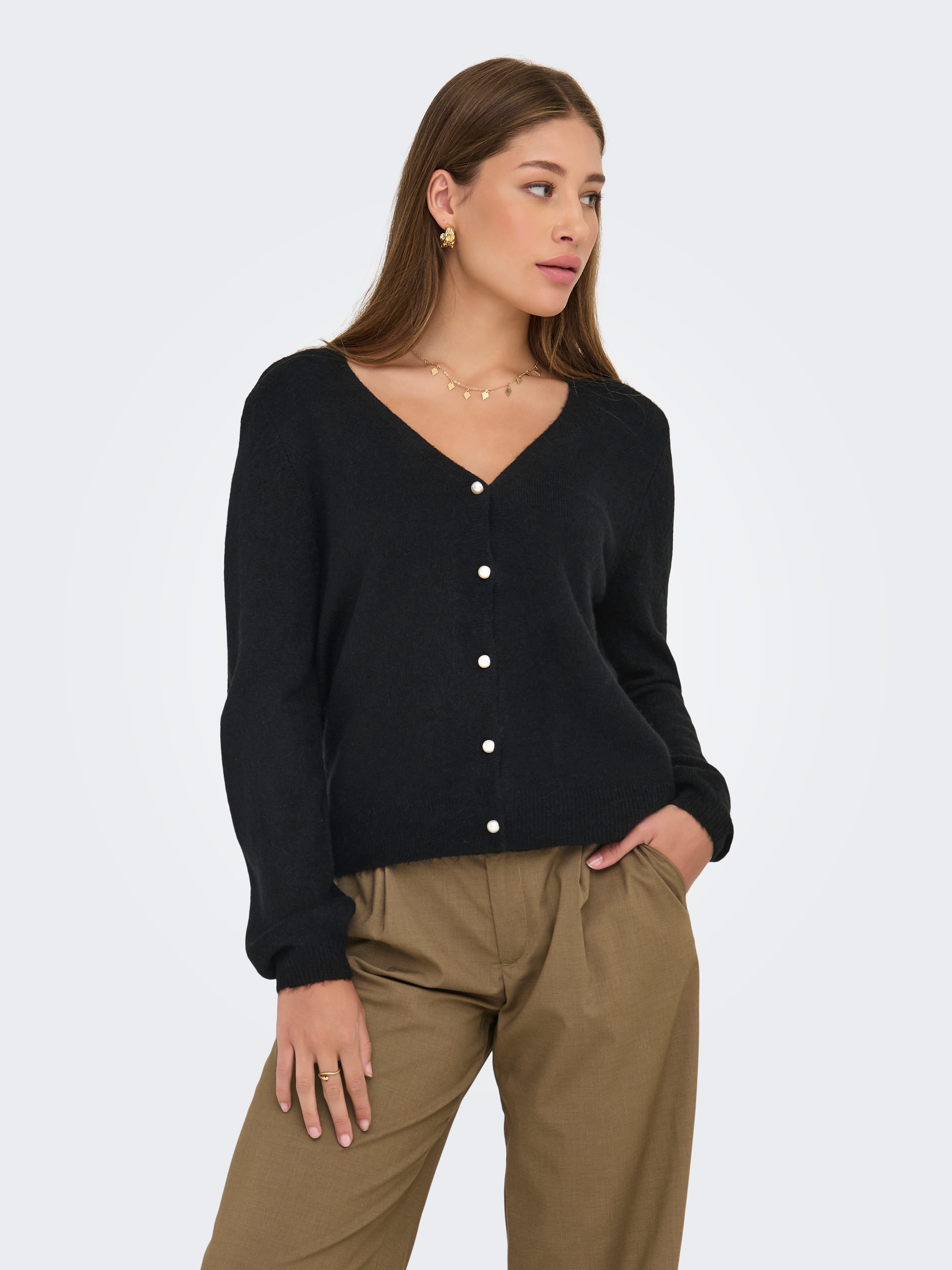 ONLY Strickjacke »ONLADELE LS LACE MIX REVERS CARDI CC KNT«