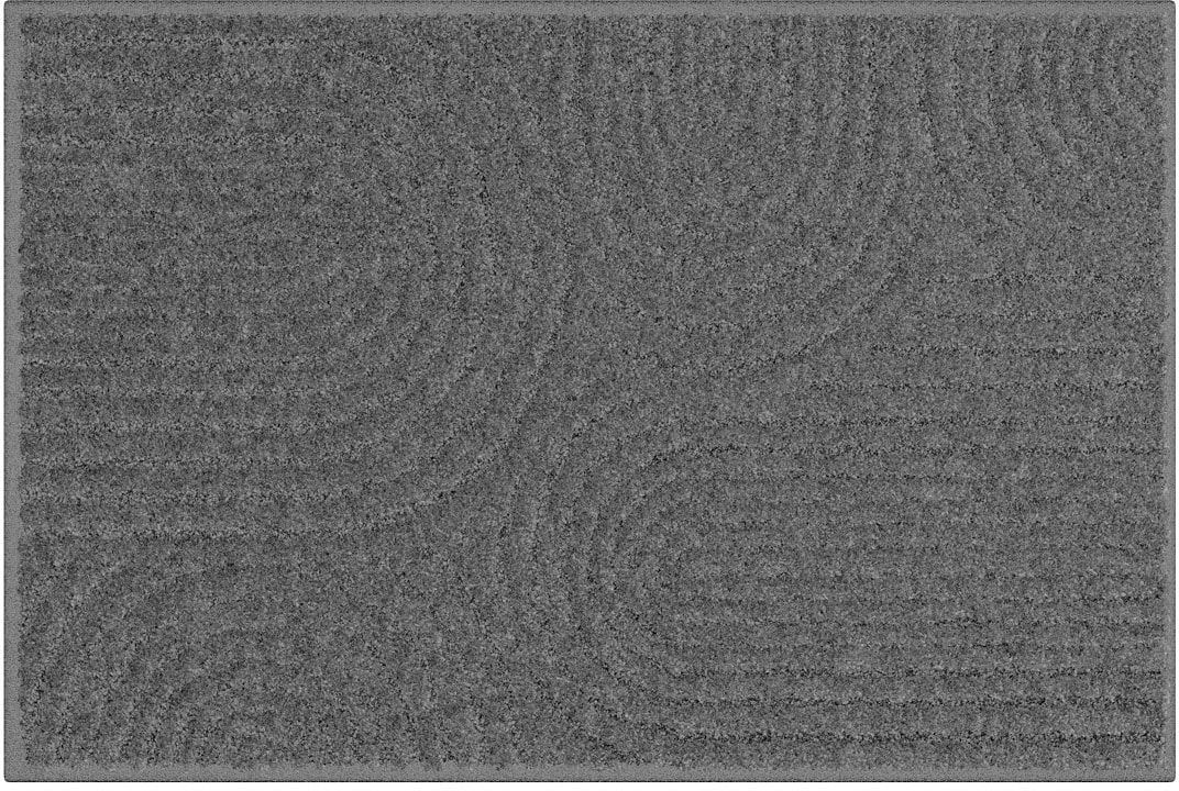 my home Badematte »Yves«, rutschhemmend beschichtet, strapazierfähig, Badteppich, modernes Skandi-Design, mit Hoch-Tief-Effekt