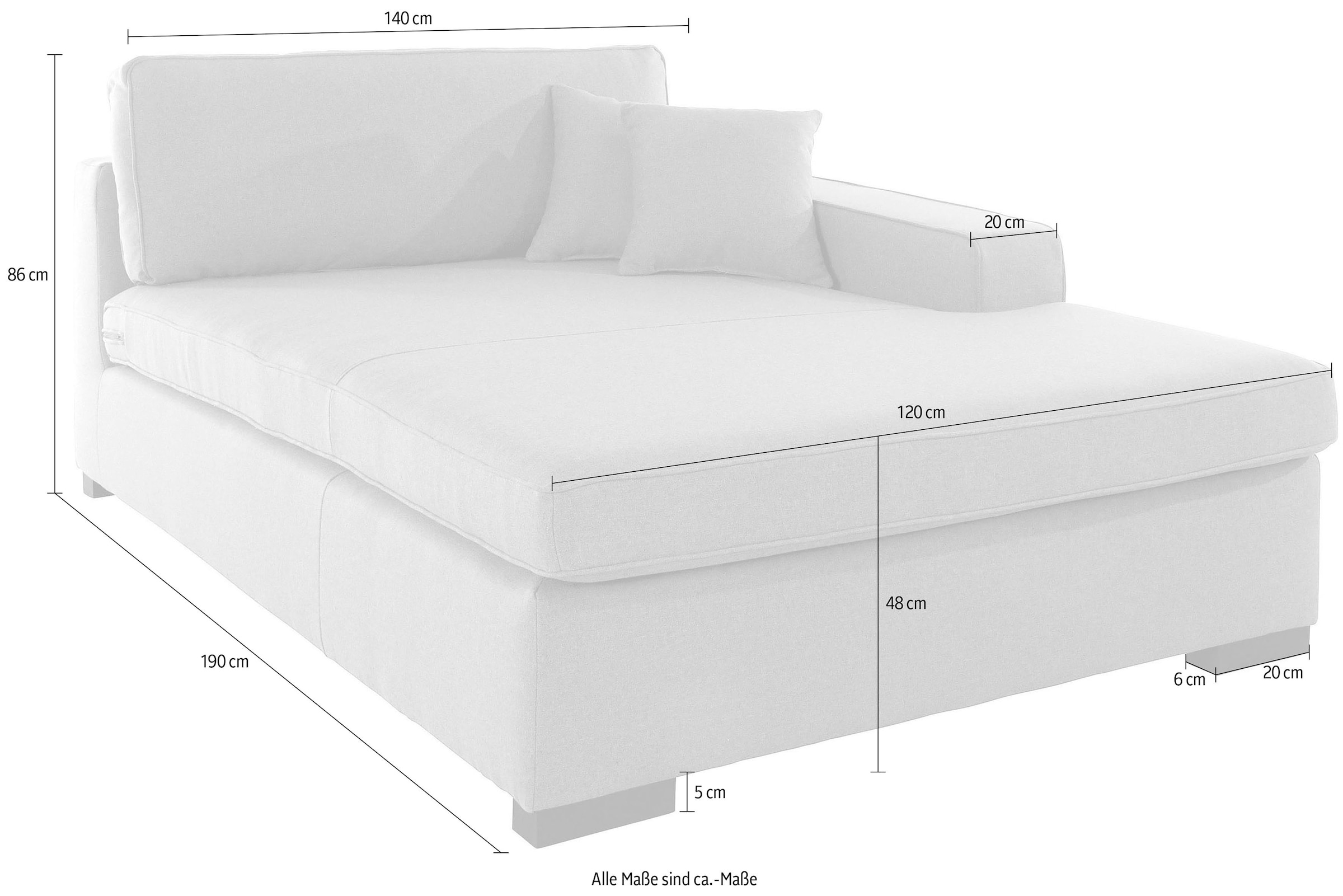 Home affaire Sofaelement »Skara XXL«, Modul XXL - zum eigenen Zusammenstellen, Armlehne links/rechts wählbar