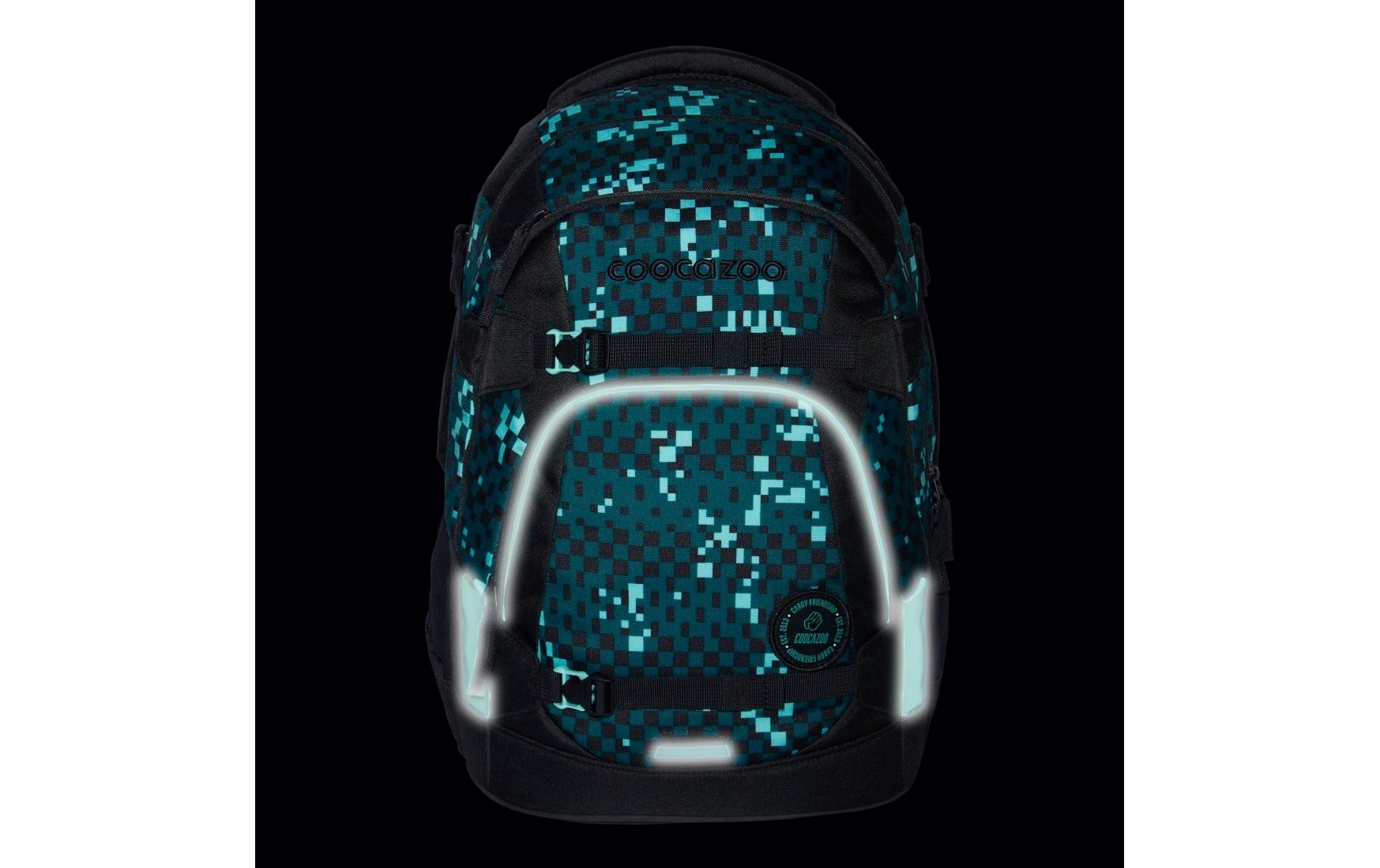 Coocazoo Schulrucksack »Pixel Blox Grün, Schwarz«