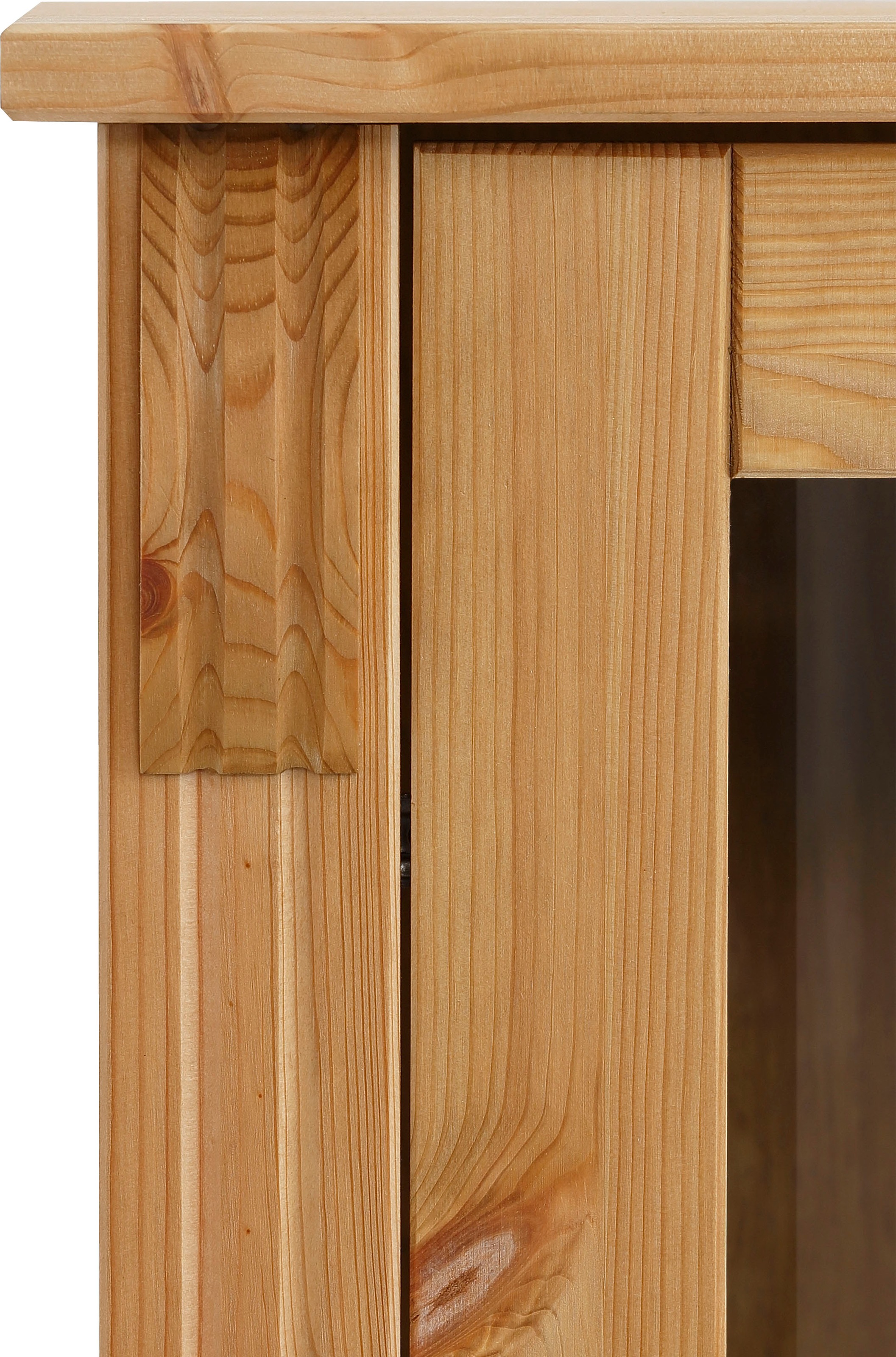 Home affaire Highboard »Teresa«, (Masse (B/T/H): 119/40/120 cm), Vitrine, Türen mit Glaseinsätzen, aus massiver Kiefer, FSC®