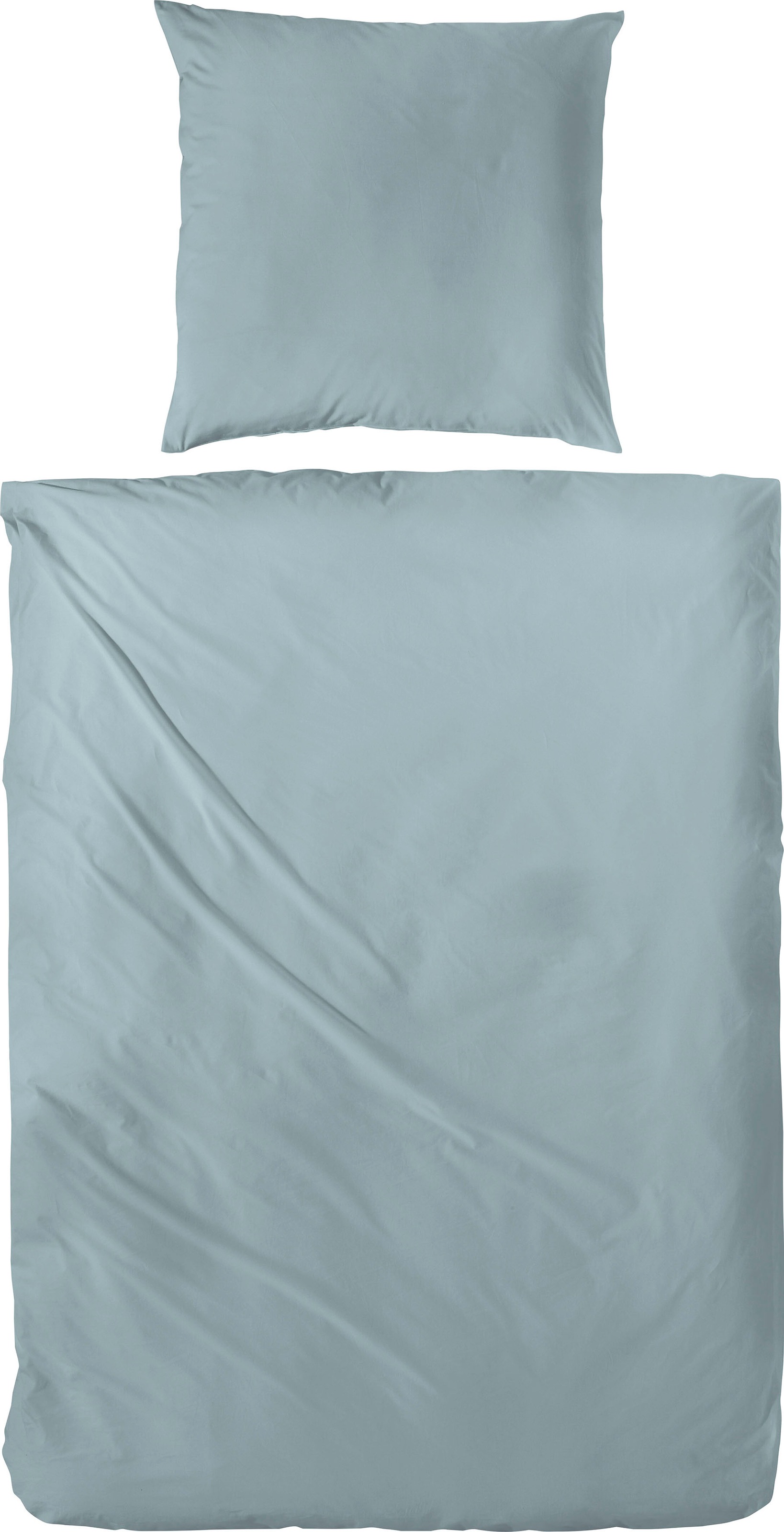 Primera Bettwäsche "Uni Luxus-Satin in Gr. 135x200, 155x220 oder 200x200 cm" 2 Stk. Bettwäsche aus Baumwolle, unifarbene Bettwäsche mit Reißverschluss