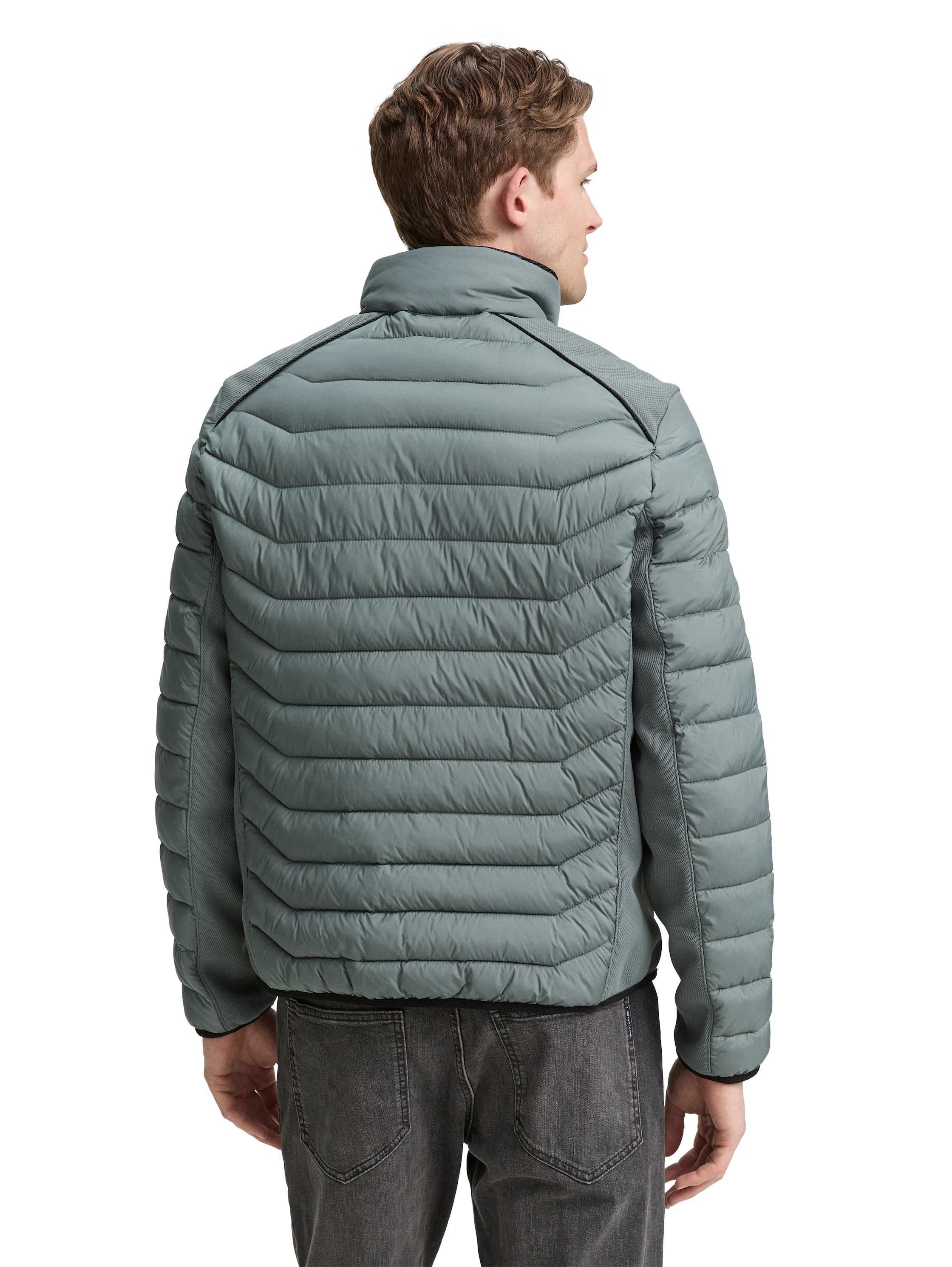 TOM TAILOR Steppjacke, ohne Kapuze, mit Logo Stickerei