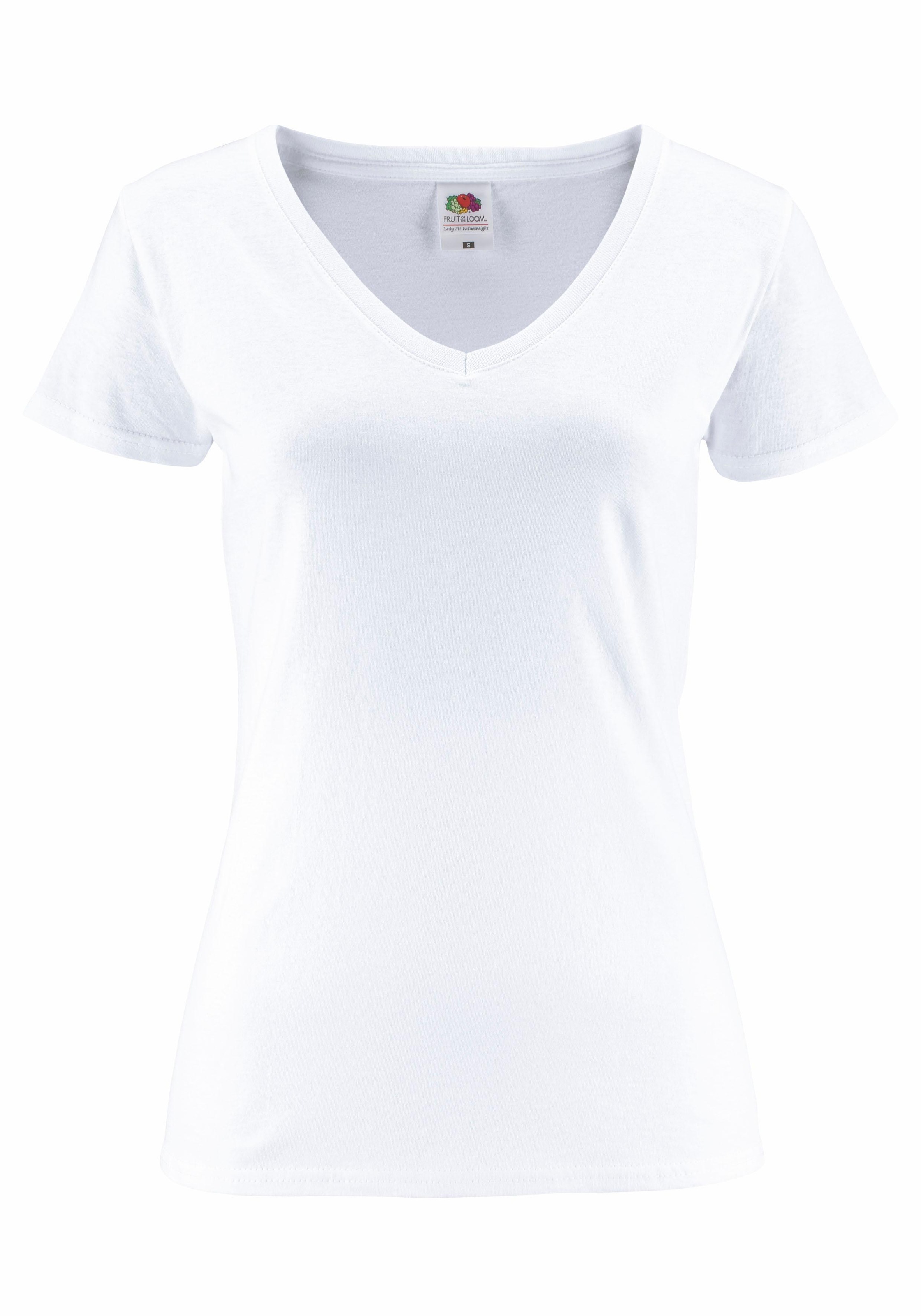 Fruit of the Loom V-Shirt »Lady-Fit Valueweight V-Neck«