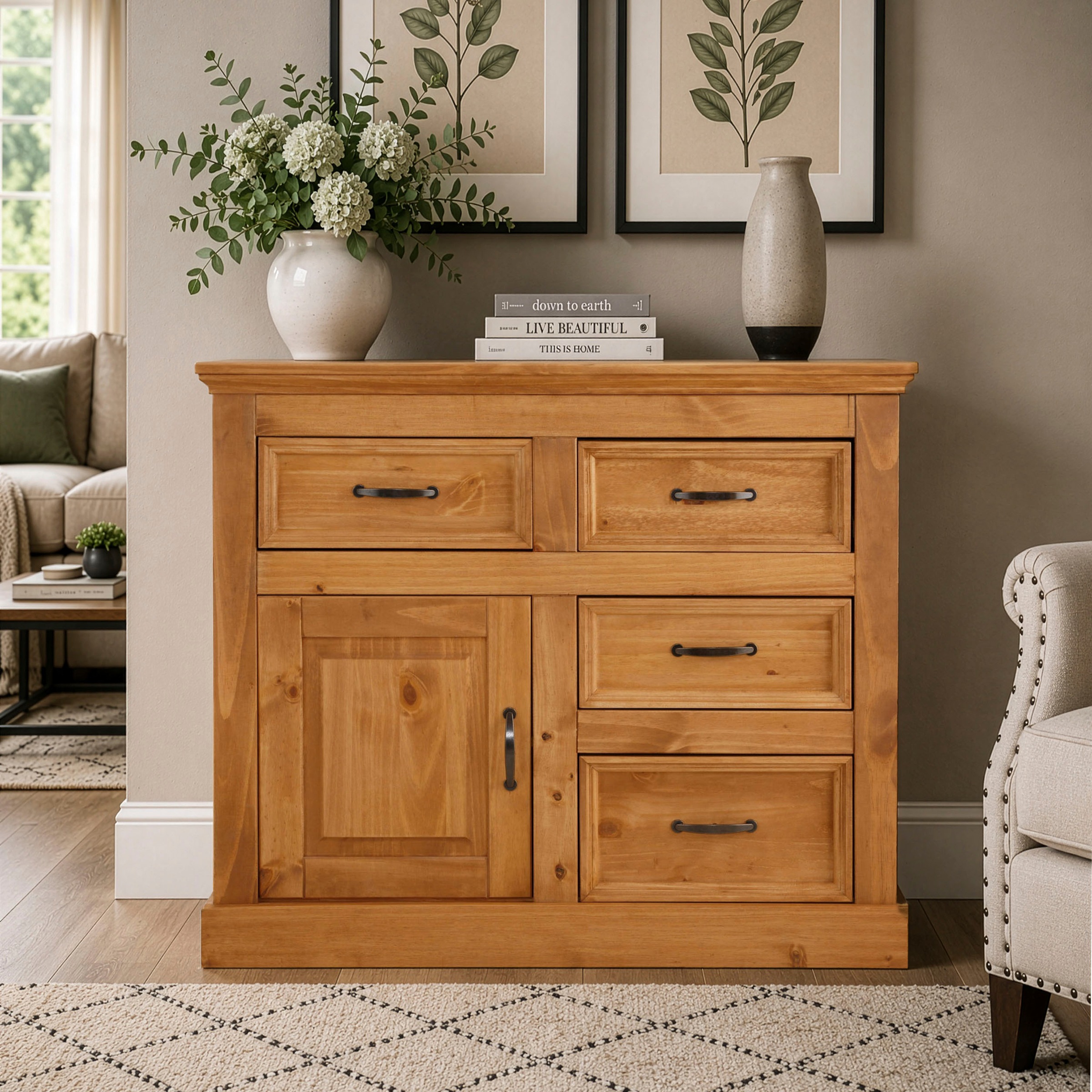OTTO home Sideboard "Selma" Kommode, Breite/Höhe 100/87 cm