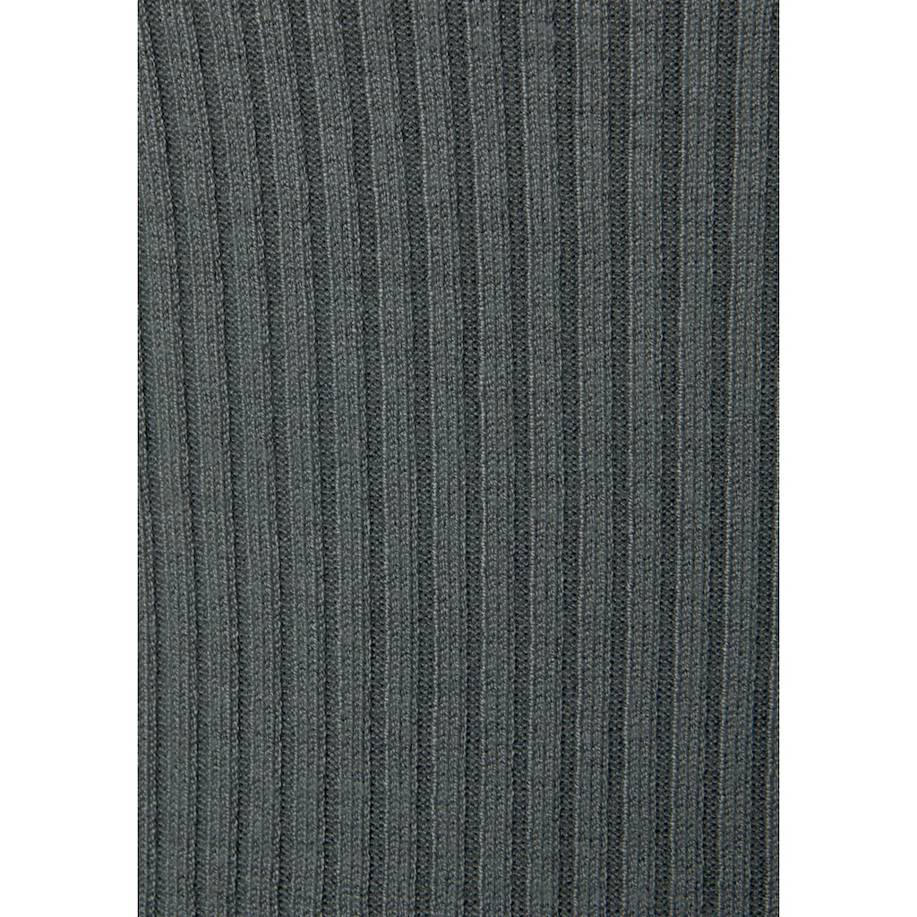 LASCANA Strickpullover, aus Rippstrick mit eckigem Ausschnitt, elegant-chic, Basic