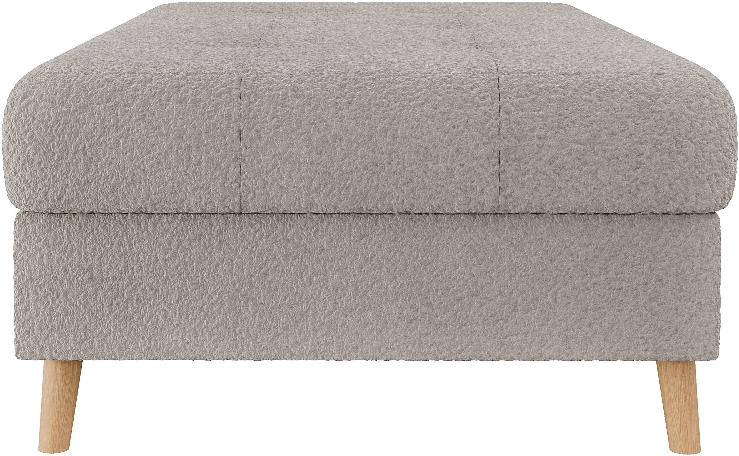 Home affaire Polsterhocker »CHARRE XXL, Steppung im Sitzbereich, Masse: B/T/H: 118/73/40 cm«, passend zur Serie CHARRE, auch in Cord und Bouclé