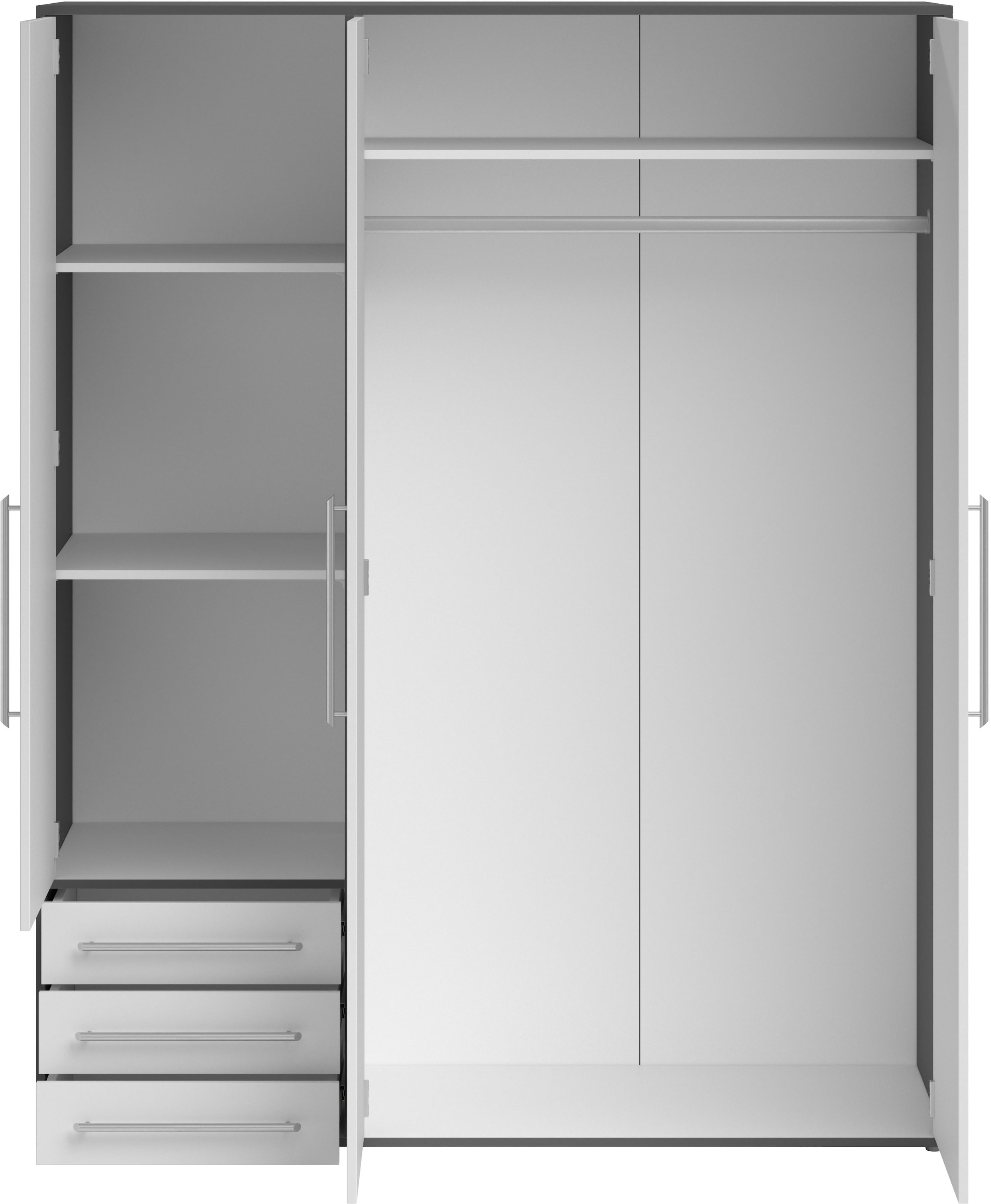 Schlafkontor Drehtürenschrank »Lyss Schrank, Kleiderschrank mit Drehtüren«, in verschiedenen Farben und Grössen erhältlich