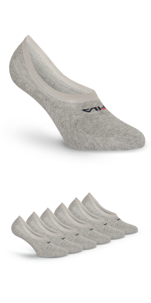 Fila Füsslinge "UNISEX GHOST SOCKS" 6 Paar, mit Logo-Schriftzug, Silikonstreifen an der Ferse für besseren Halt