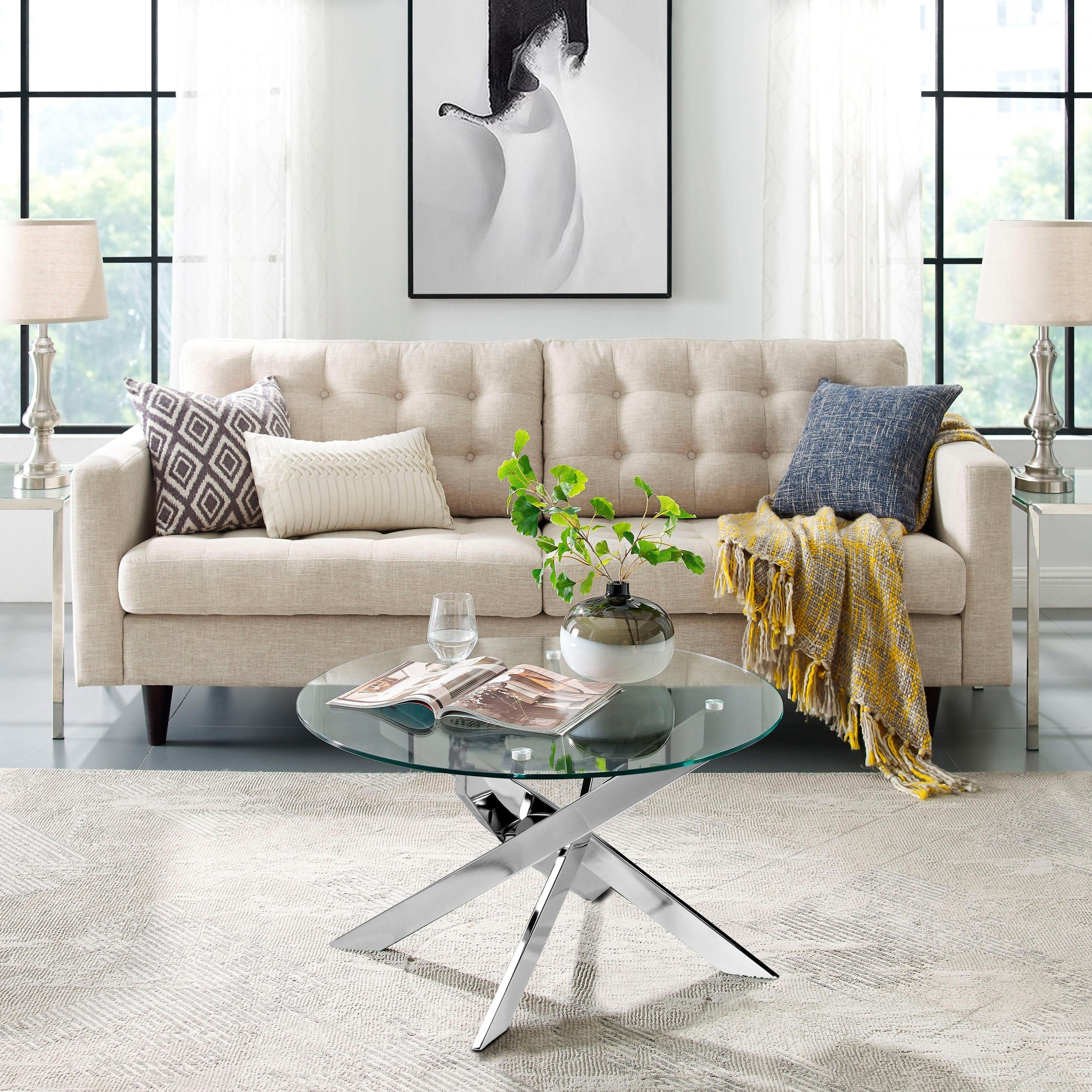 Leonique Couchtisch »Luzie«, in modernem Design, Glastisch
