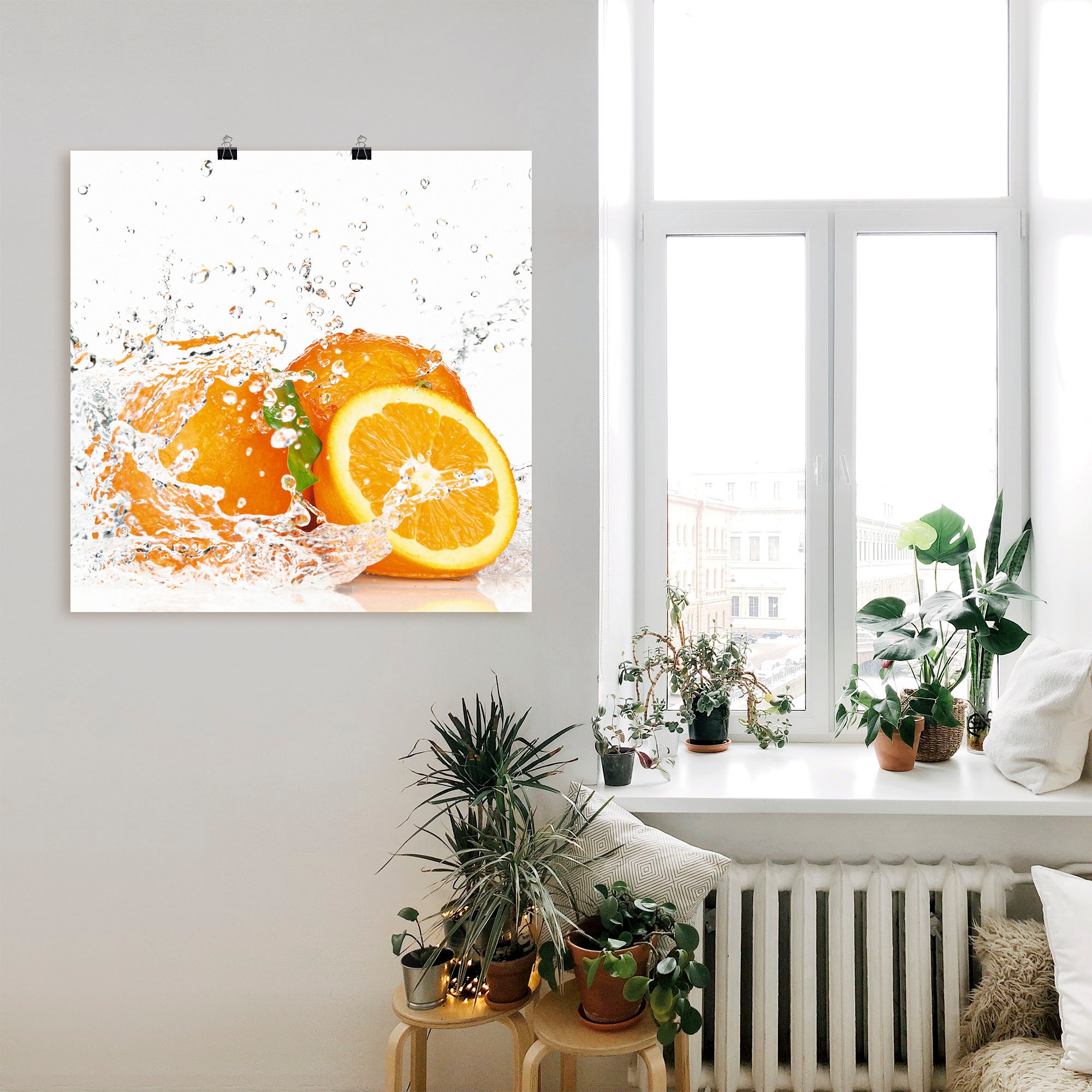 Artland Wandbild »Orange mit online St.), oder als Jelmoli-Versand Alubild, Spritzwasser«, Leinwandbild, | Poster (1 versch. Grössen in shoppen Süssspeisen, Wandaufkleber