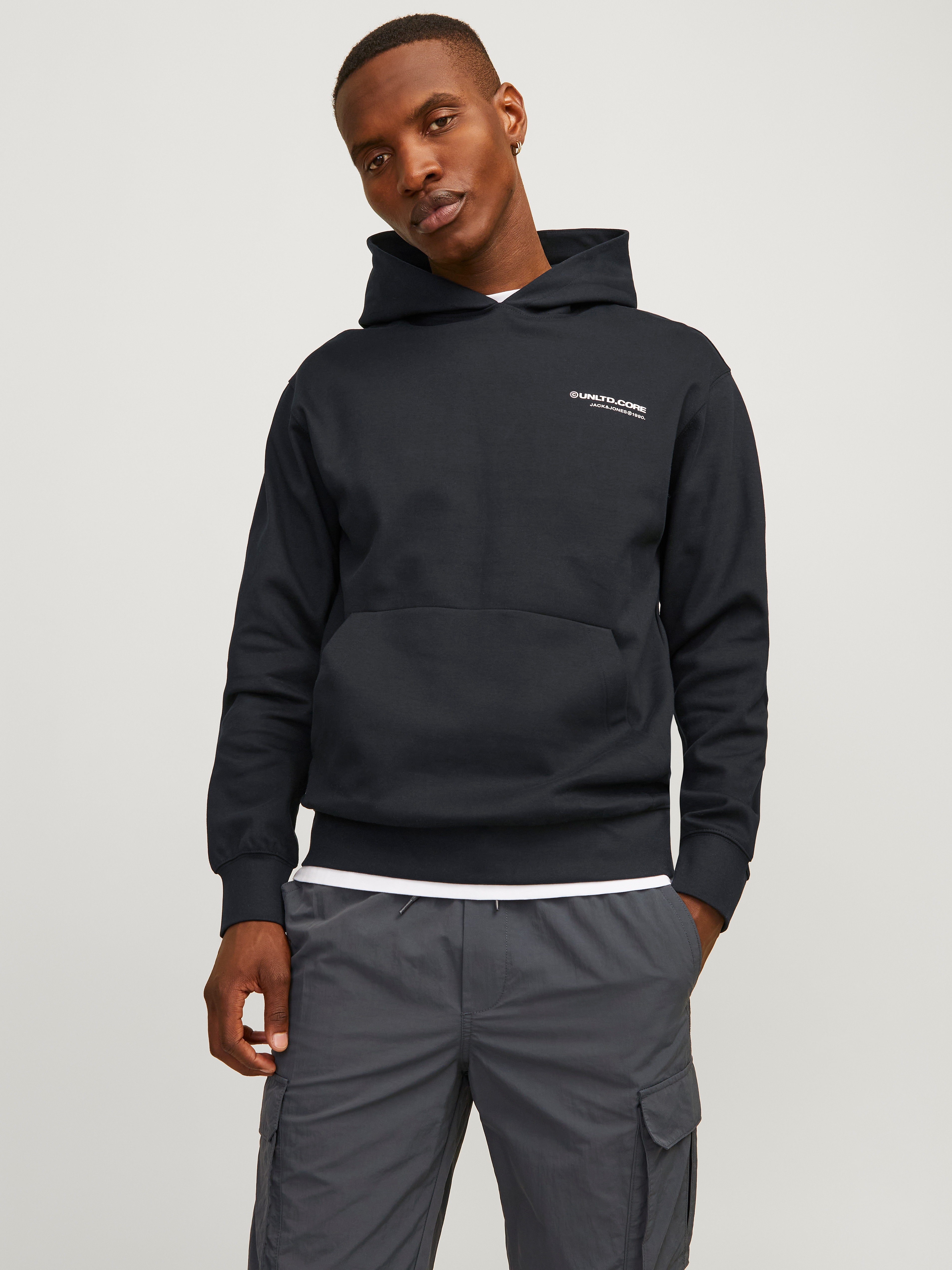 Jack & Jones Kapuzensweatshirt "JCOAERO PRINT SWEAT HOOD NOOS"