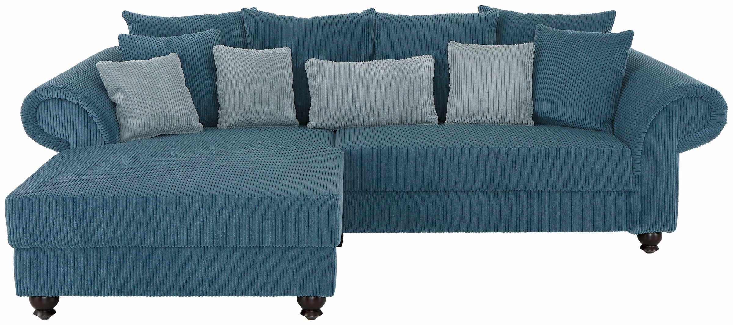 Home affaire Ecksofa »King George King Henry, Mega Sofa, Breite 260cm, L-Form«, mit Federkern, in legerer Polsterung und vielen Kissen