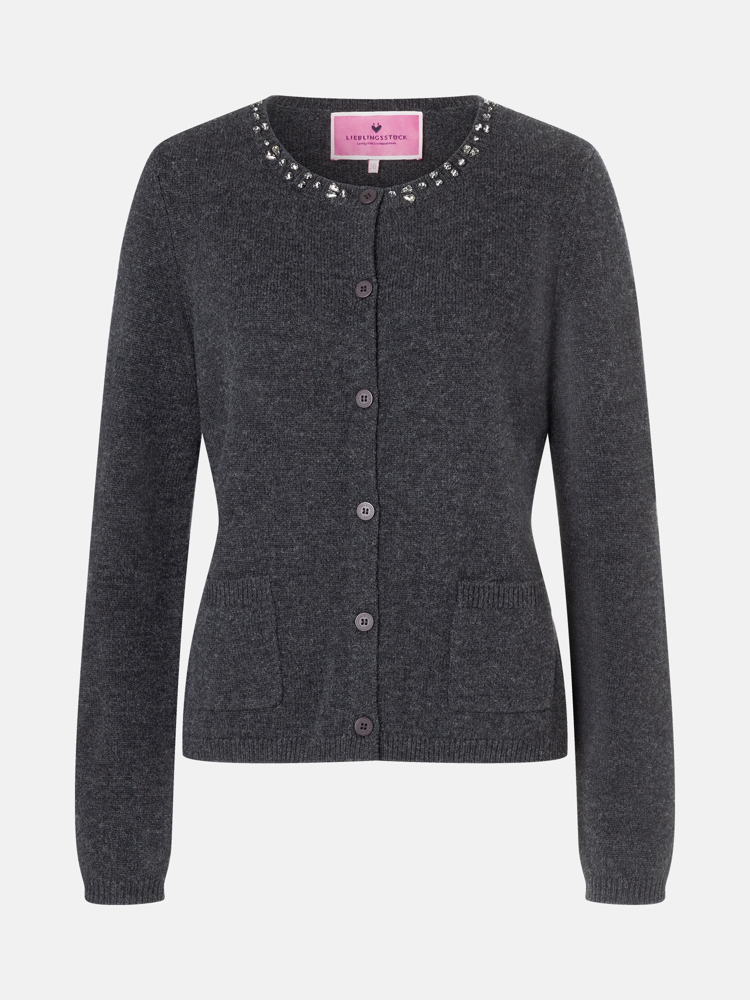 Lieblingsstück Strickjacke »BrilliL«, in klassischer Rundhalsform