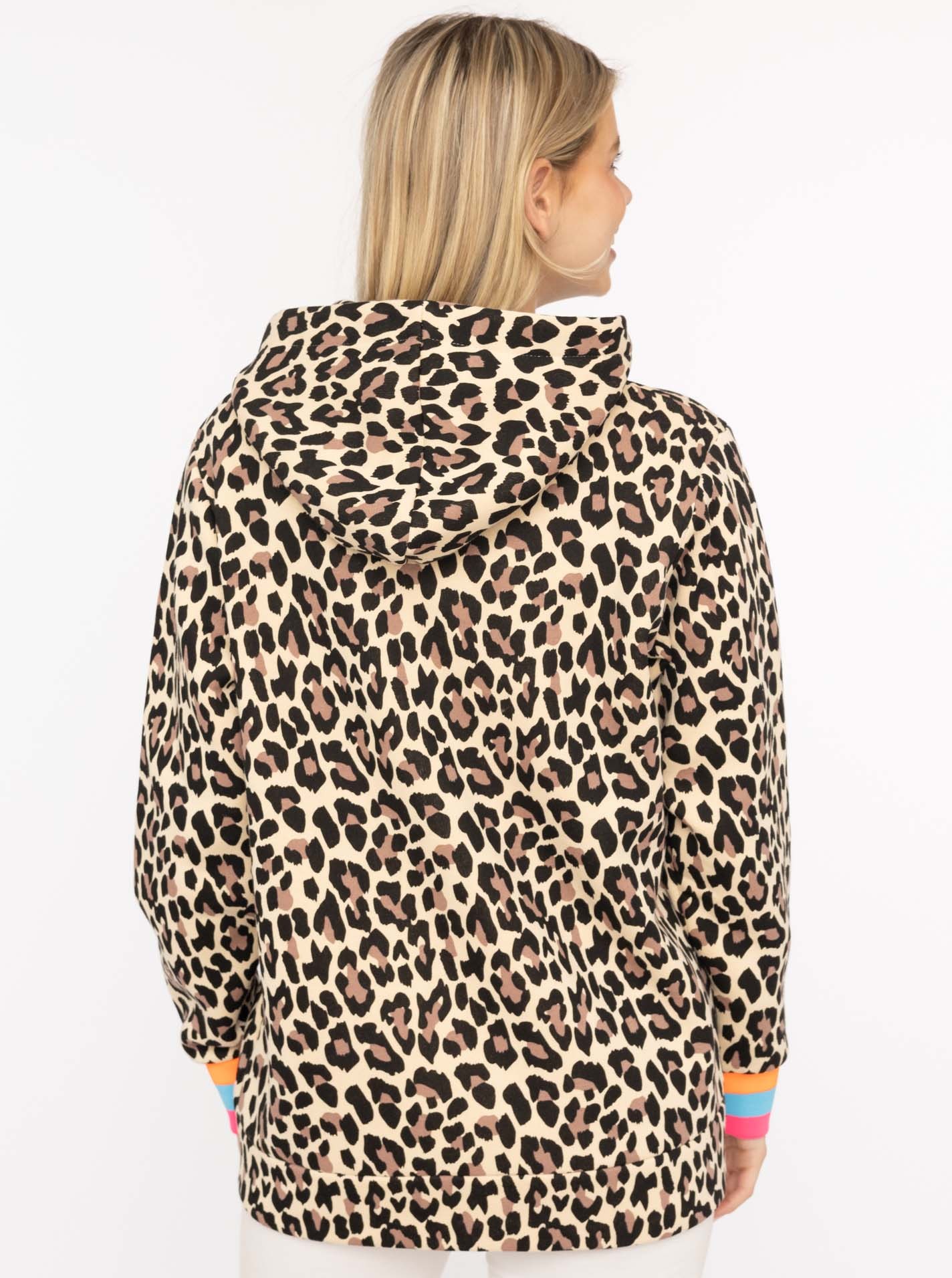 Zwillingsherz Kapuzensweatjacke »"Leo Neon Kante"«, neonfarbenen Bündchen und Zugbändern, mit Reissverschluss