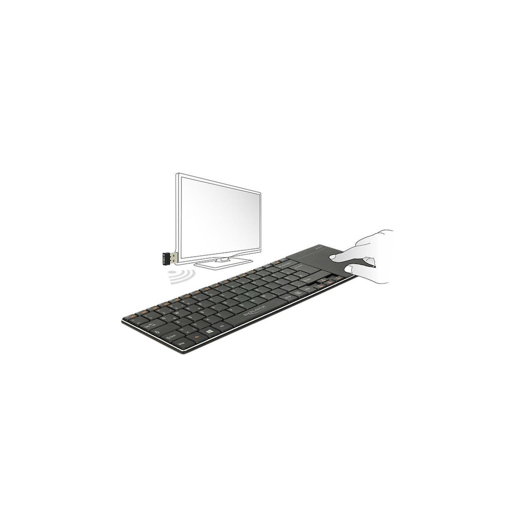 Delock Tastatur »12454 mit Touchpad«, (Ziffernblock-Touchpad)