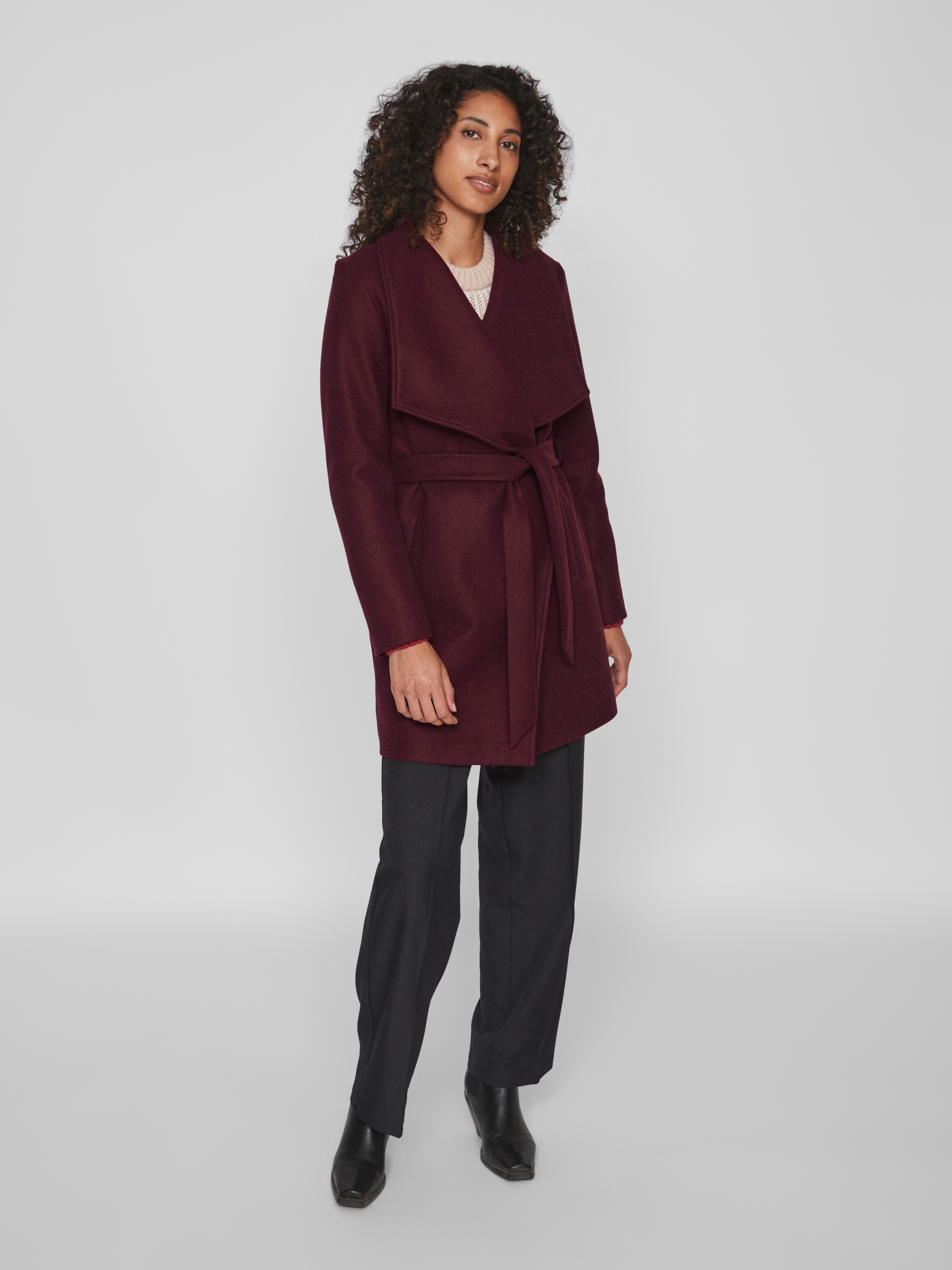 Vila Kurzmantel »VICOOLEY COLLAR BELT COAT - NOOS«