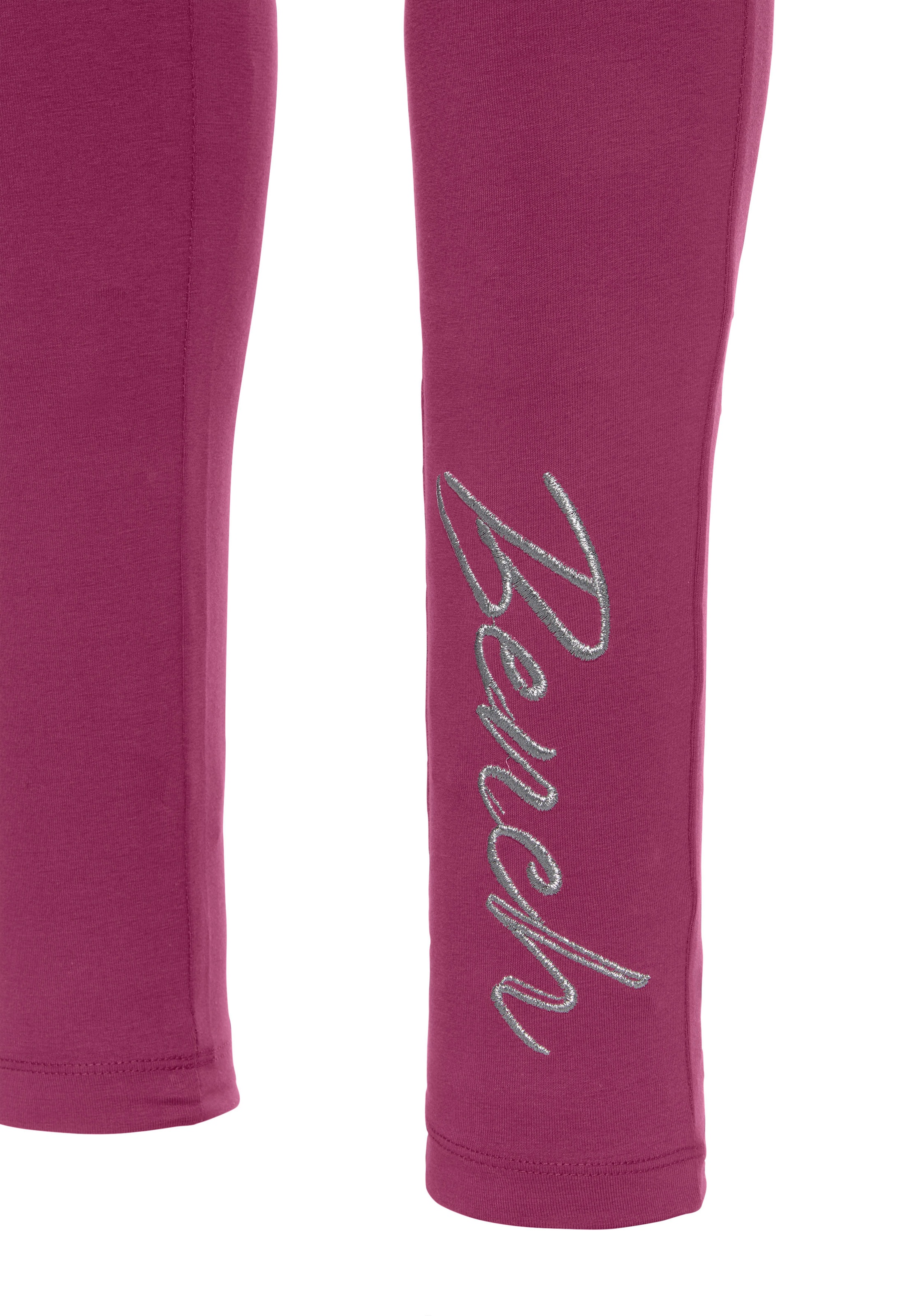 Bench. Loungewear Leggings, mit glitzernder Logostickerei auf dem Bein
