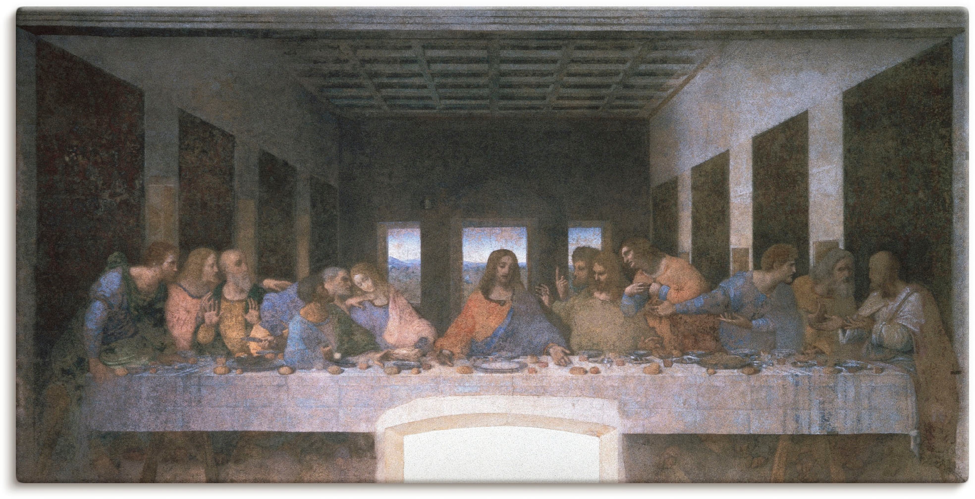 Artland Leinwandbild "Das letzte Abendmahl" Religion 1 Stk. tlg. auf Holzrahmen gespannt