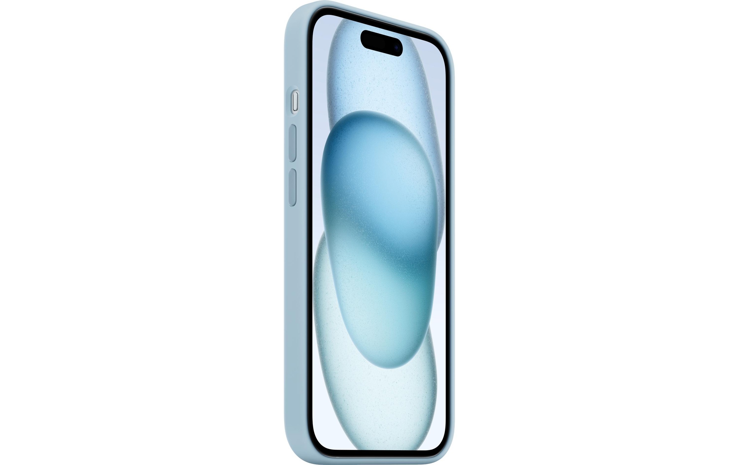 Apple Smartphone Silikon Case mit MagSafe, iPhone 15, Hellblau