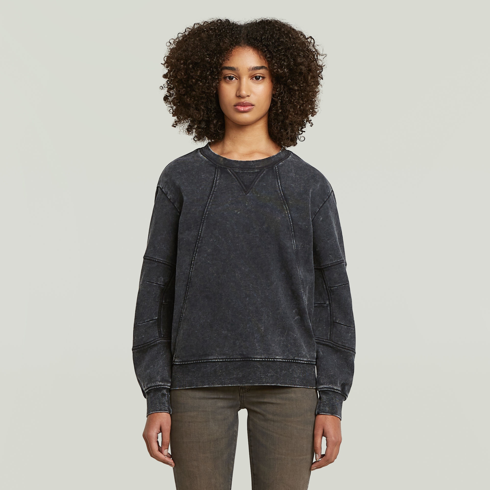 G-STAR Sweatshirt »Washed 3D Sleeve A line«, in Rundhalsform