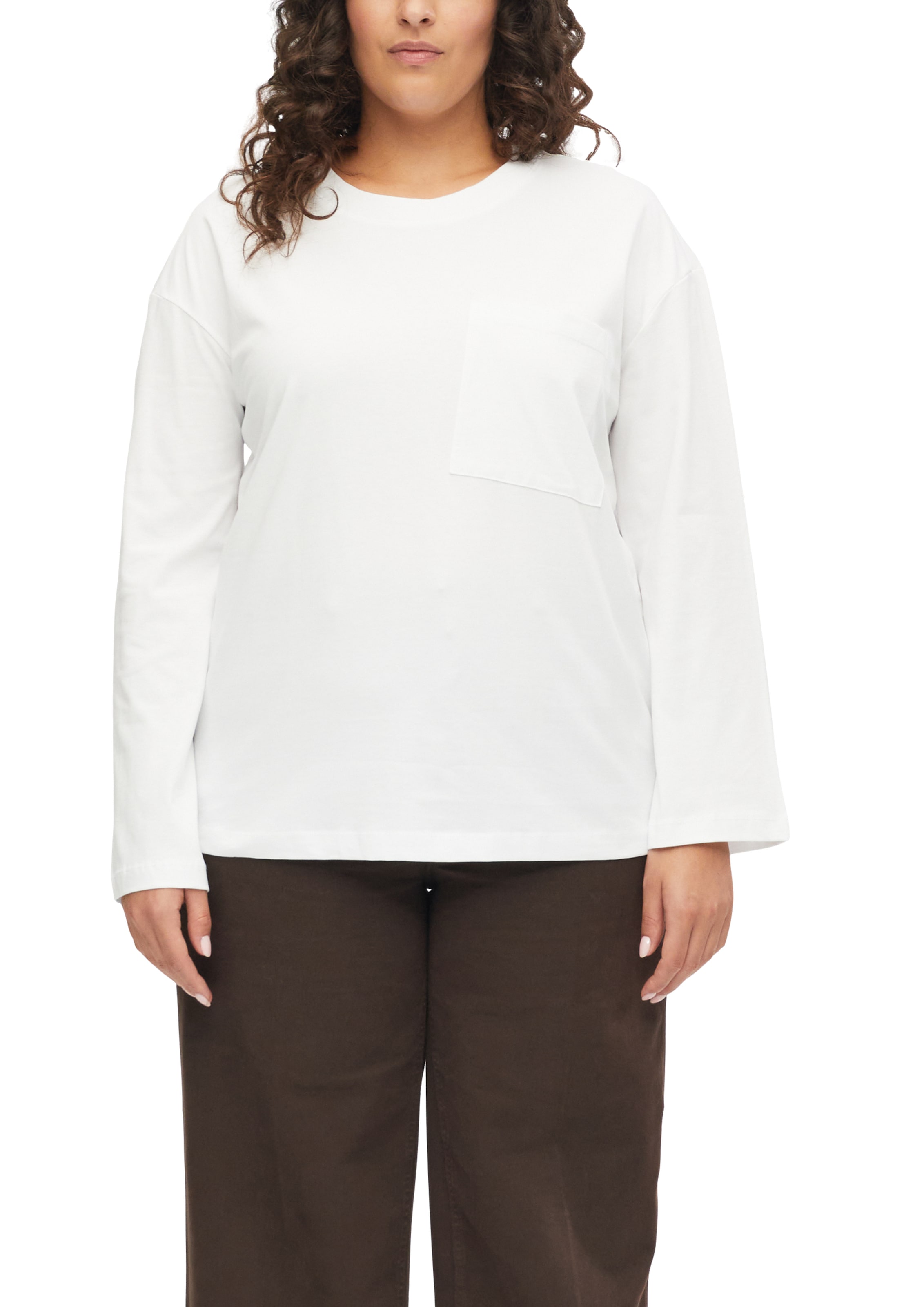 s.Oliver CURVE Langarmshirt mit Rundhals / Grosse Grössen