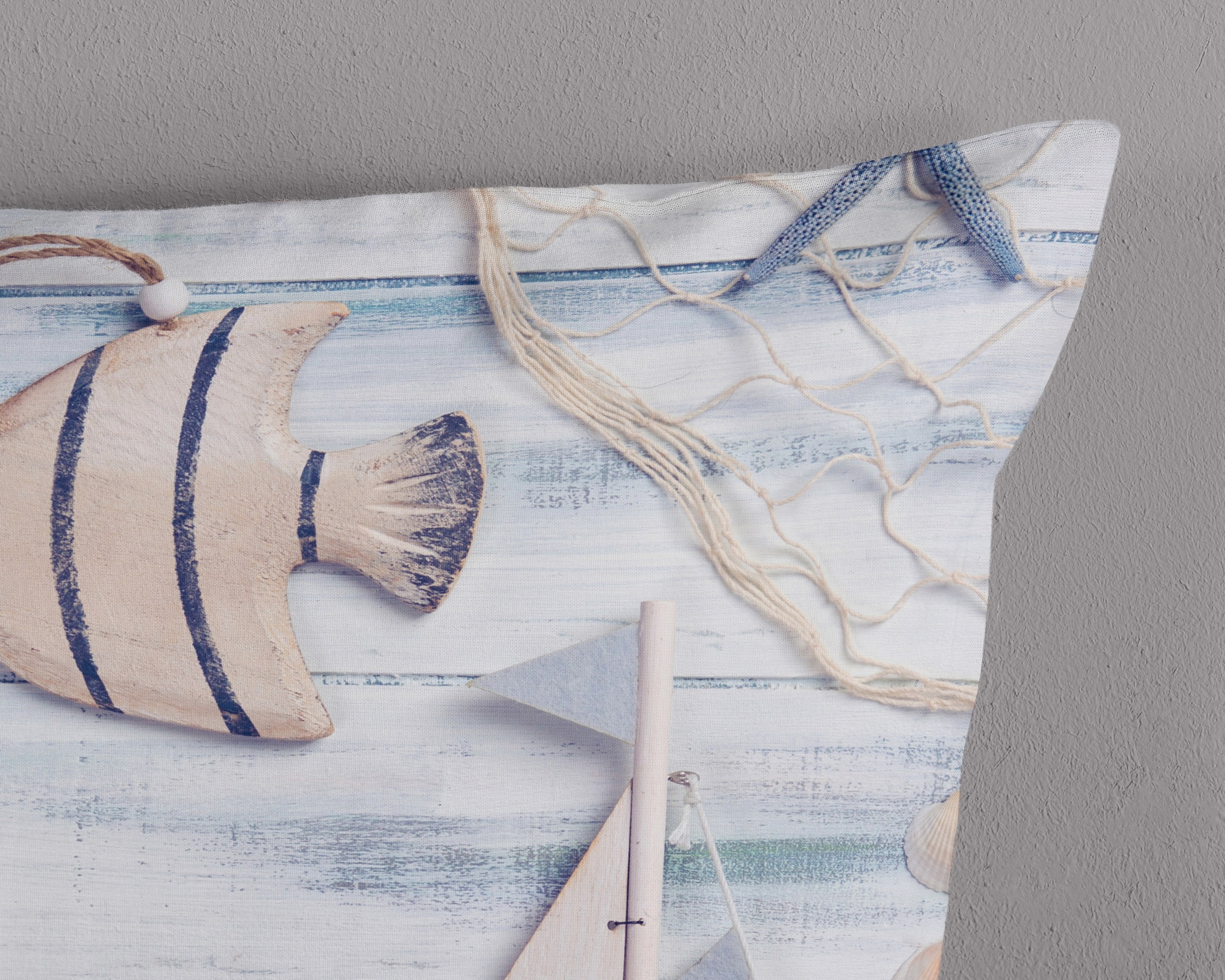 good morning Wendebettwäsche »Maritim«, Baumwolle, Renforcé, 135x200, Reissverschluss, Wendeoptik, Maritim Blau