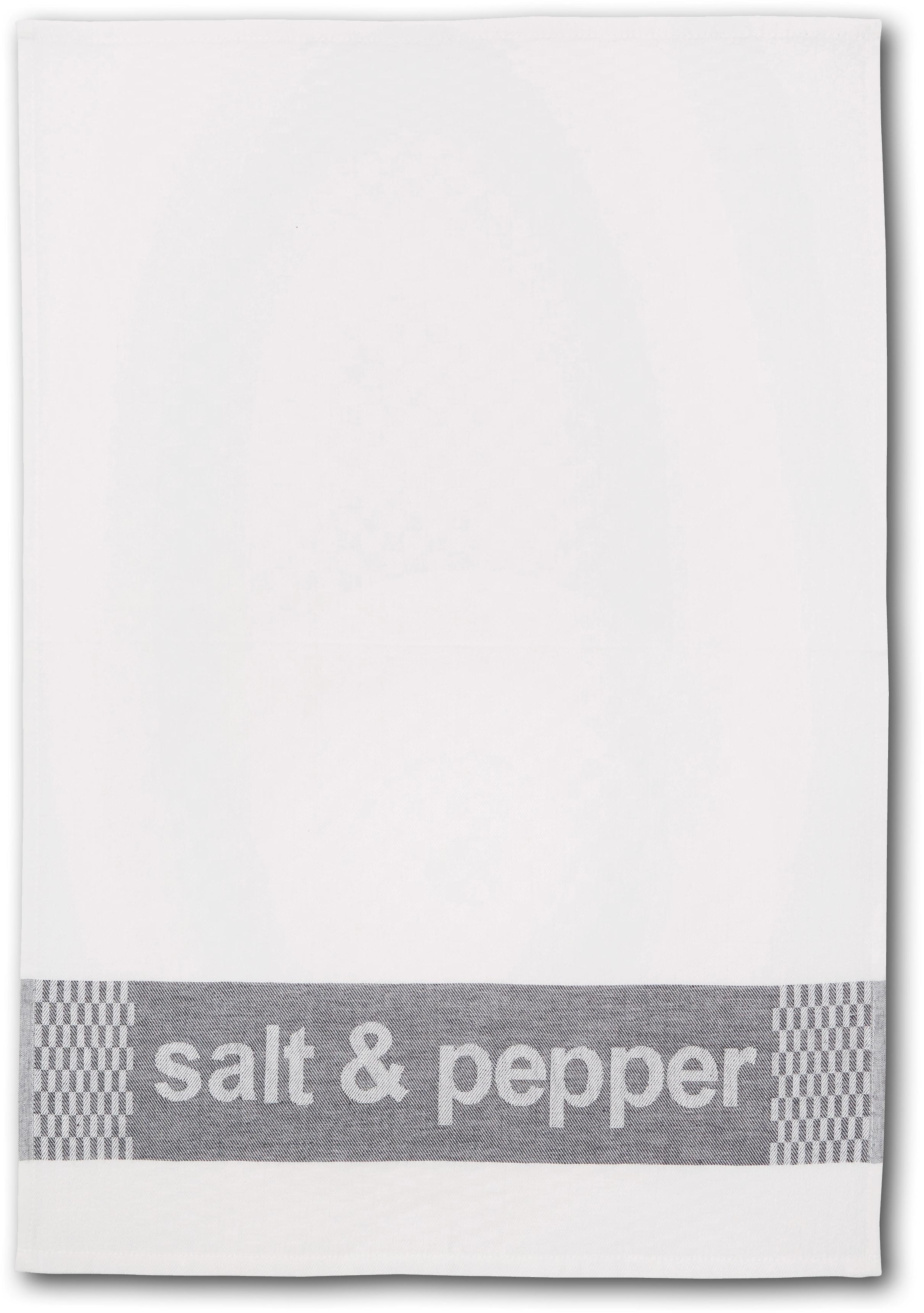 Dyckhoff Geschirrtuch »Salt & Pepper, Masse je Tuch ca. 50x70 cm«, (Set, 6 tlg.), mit drei verschiedenen Motiven