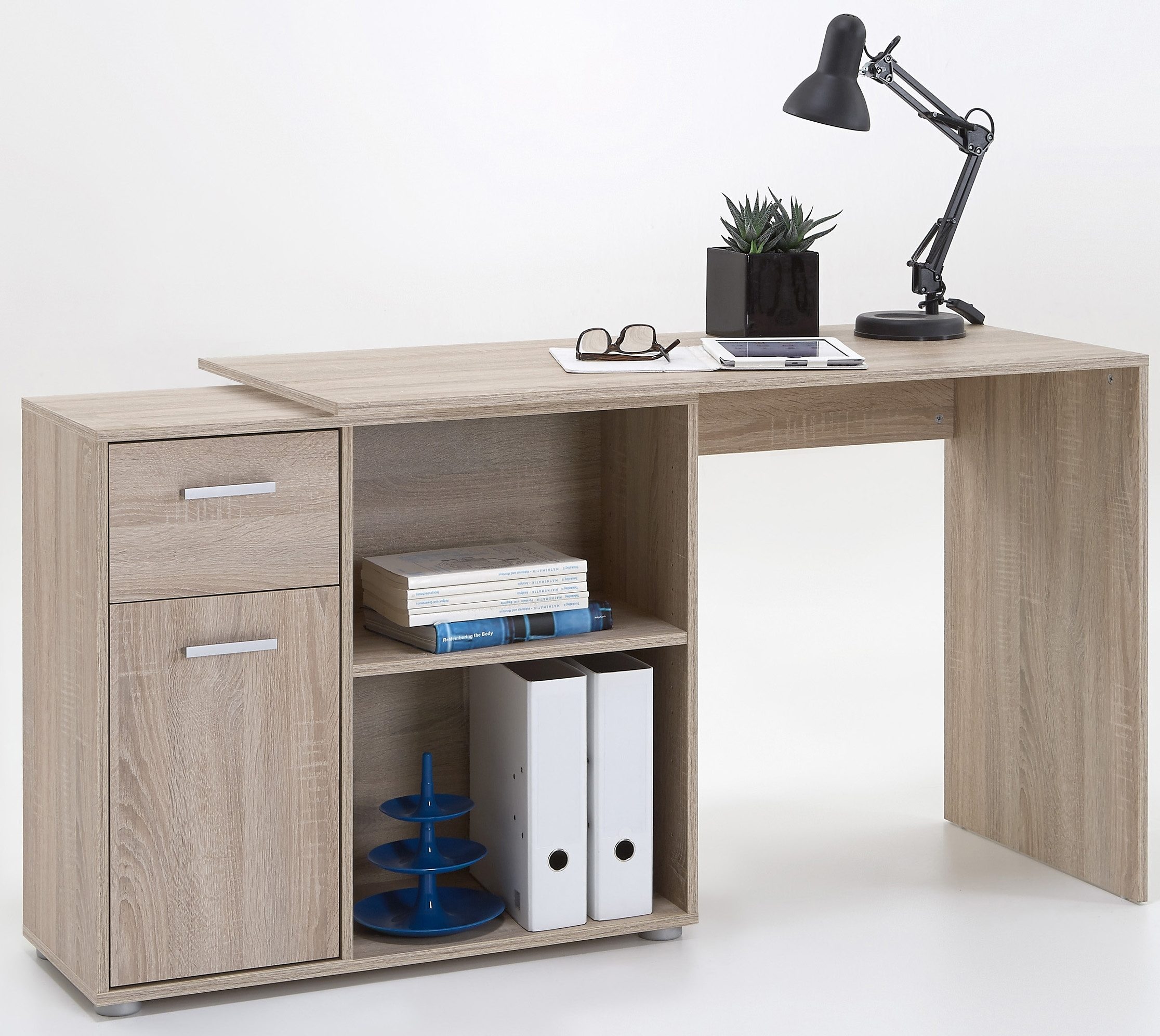 FMD Eckschreibtisch »AUGSBURG«, Schreibtisch cm mit drehbar, online Jelmoli-Versand Sideboard Breite 117/148 | bestellen / Stauraum