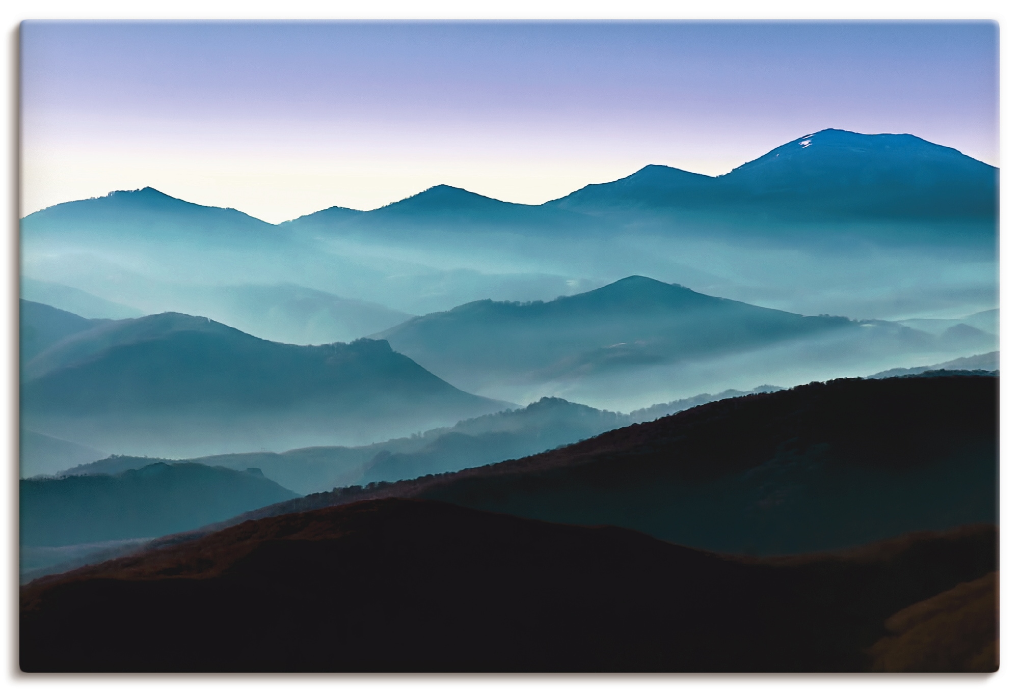 Artland Leinwandbild »Bergpanorama in Asturien«, Berge, (1 St.), auf Keilrahmen gespannt