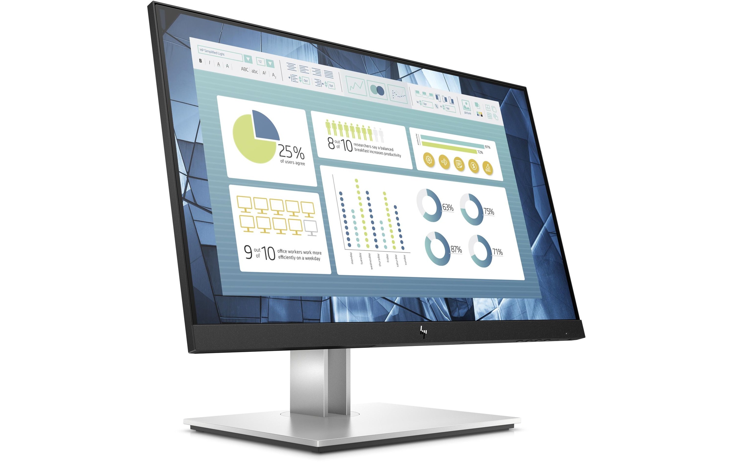 HP Ergo Monitor »E22 G4 9VH72AA#ABB«, 54,39 cm/21,5 Zoll, 1920 x 1080 px, Full HD, 5 ms Reaktionszeit, 60 Hz