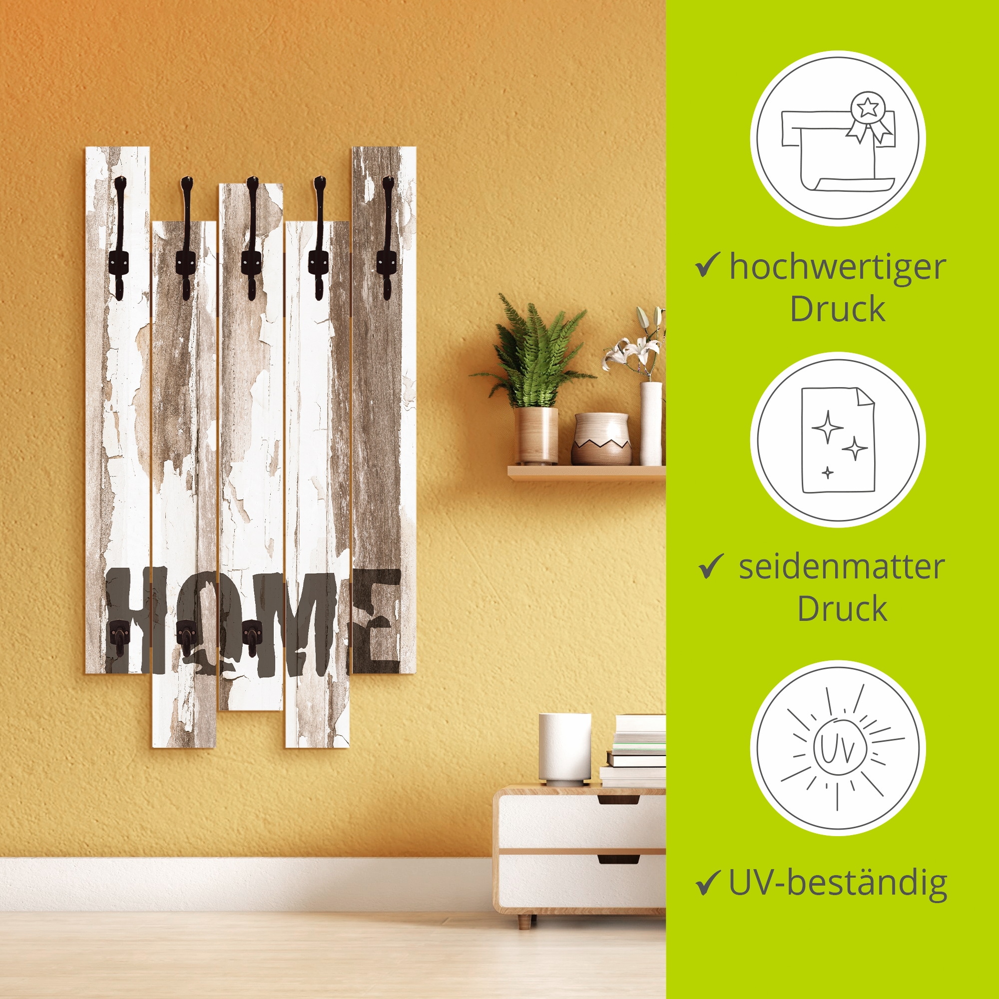 Artland Garderobenleiste »Home«, teilmontiert
