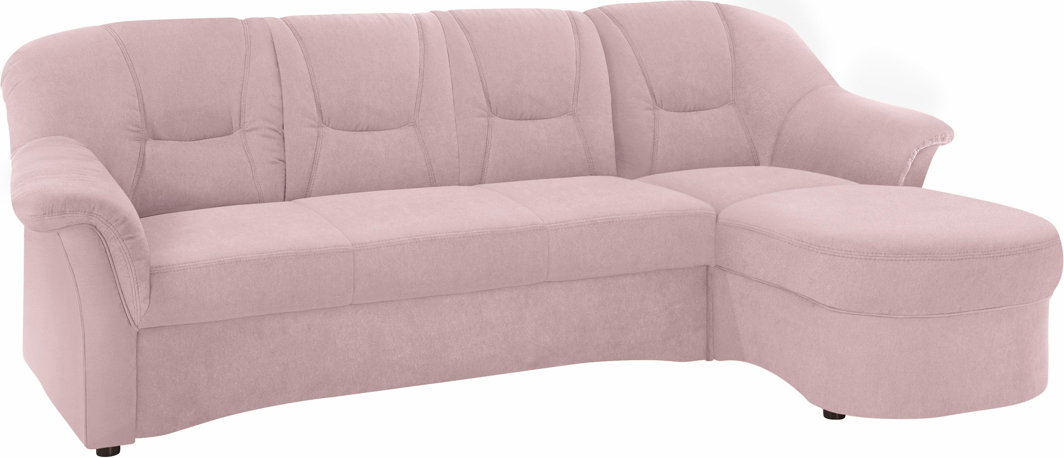 DOMO collection Ecksofa "Sarafina zeitlos und komfortabel, optional mit Federkern, L-Form" wahlweise mit Bettfunktion