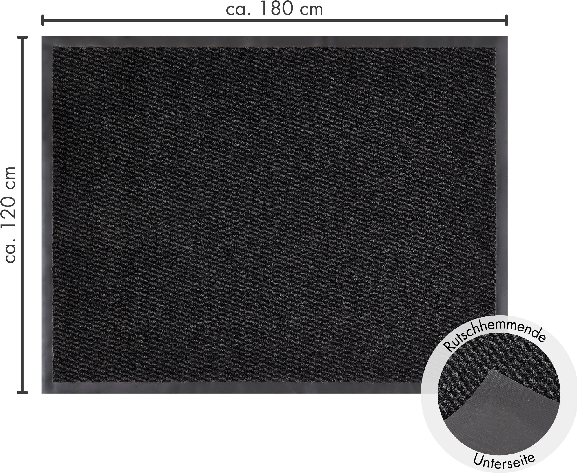 Andiamo Fussmatte »Easy, Made in Netherlands«, rechteckig, 5 mm Höhe, Schmutzfangmatte, rutschhemmend, Innen- und überdachten Aussenbereich