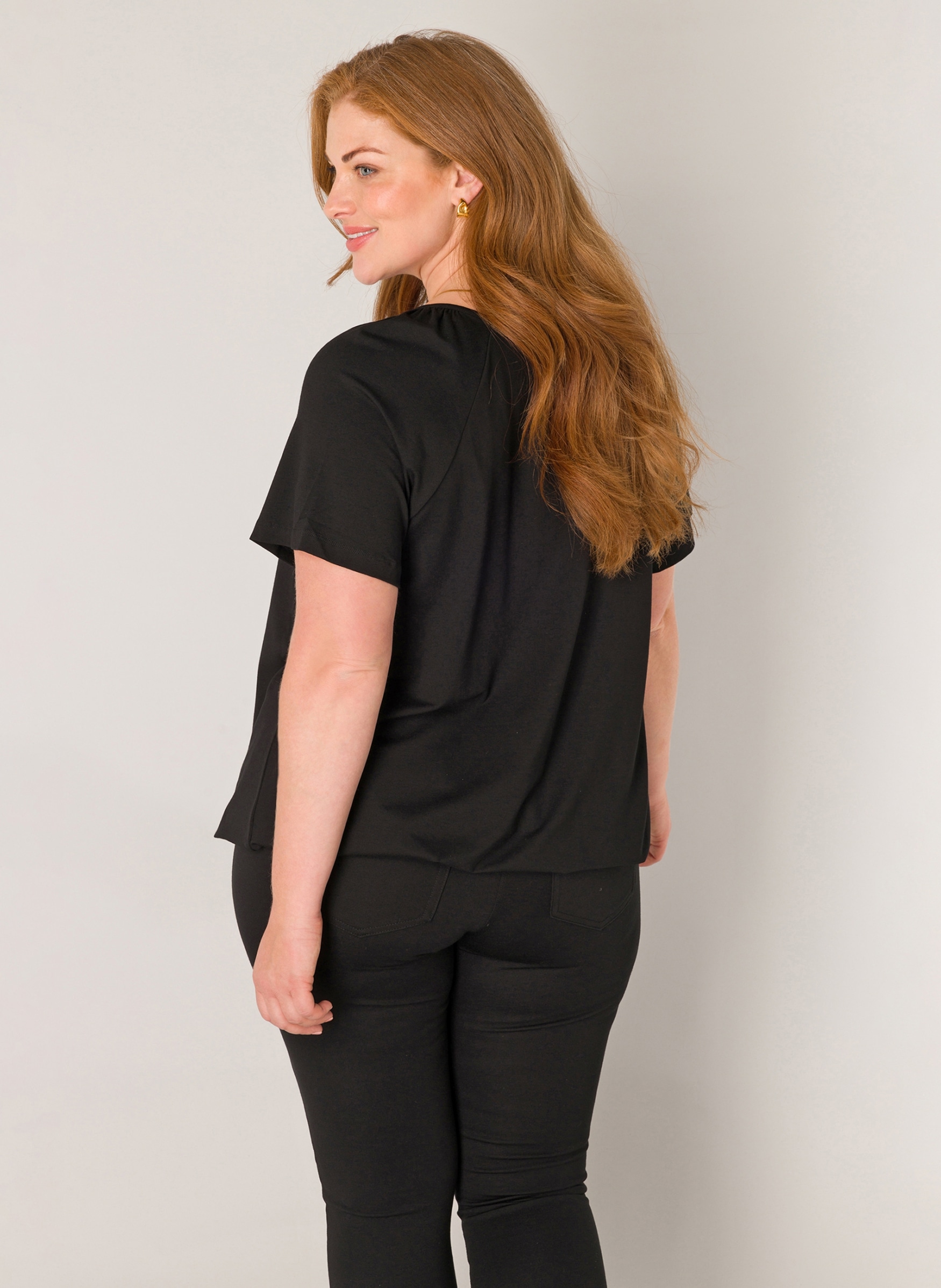 Base Level Curvy Ballonshirt »Yoni«, Elastischer Saum